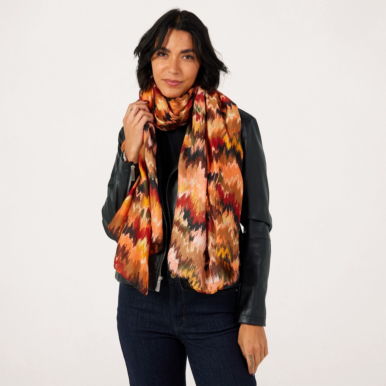 Frank Usher Foil Detail Scarf