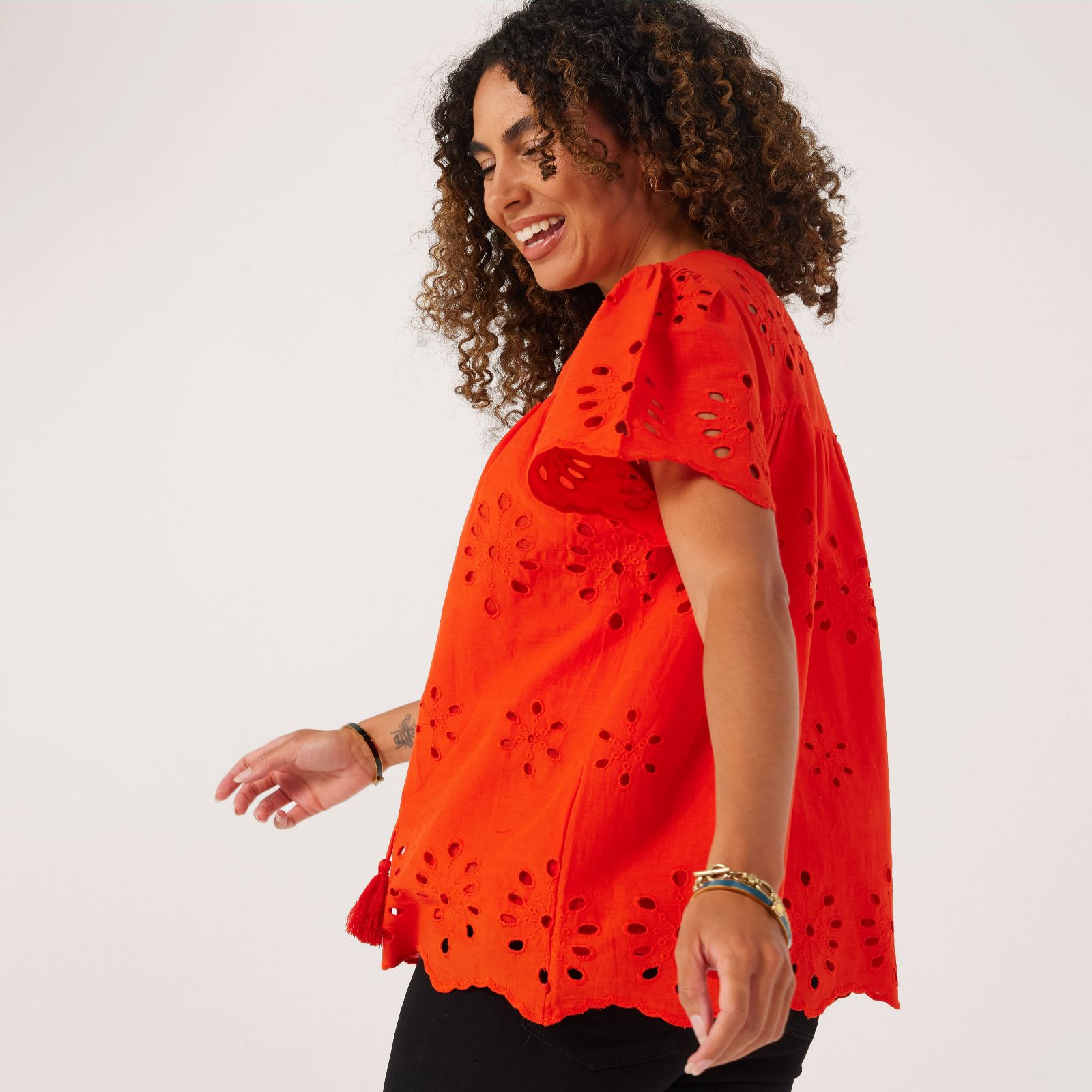 Dannii Minogue Broderie Top Standard