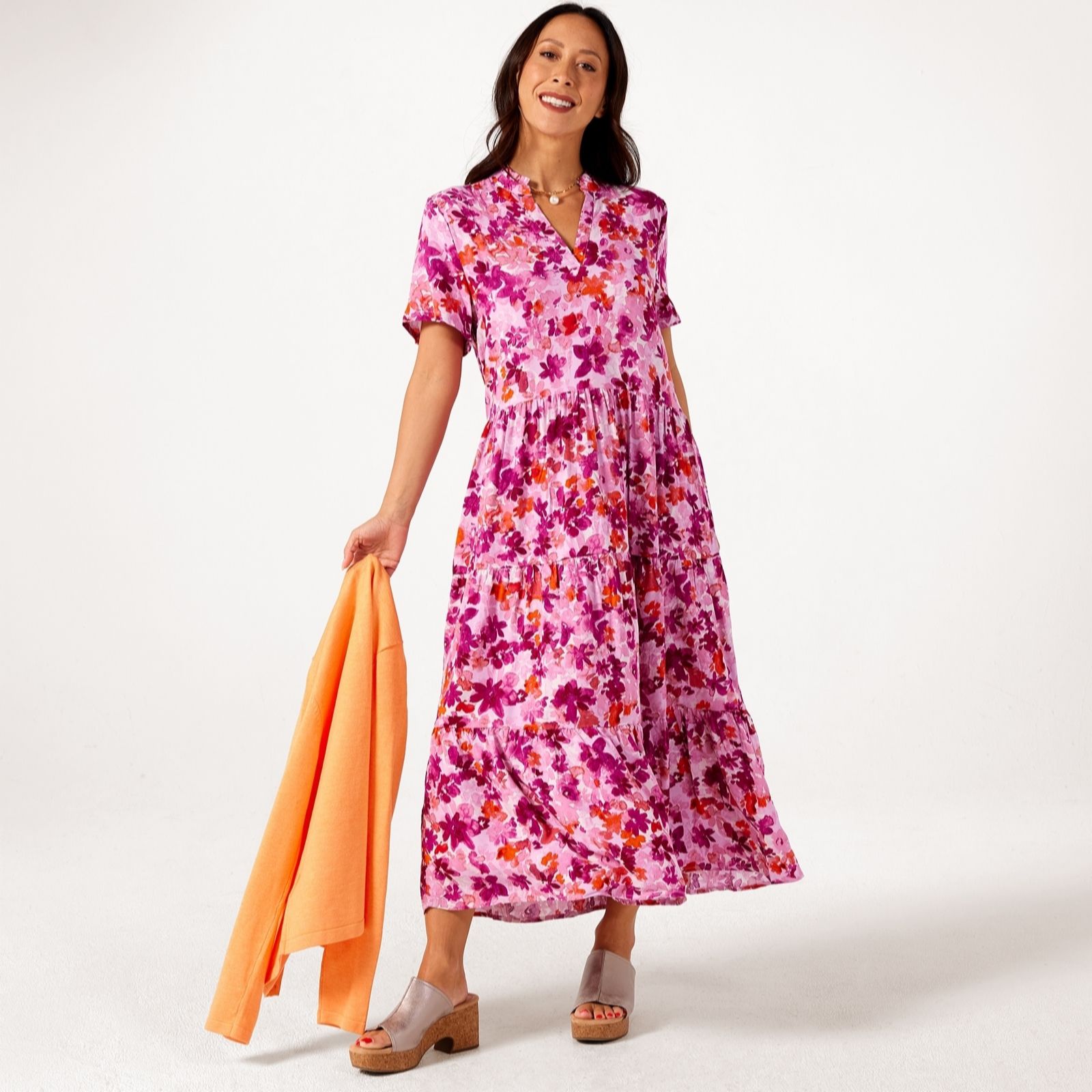 Saint Tropez Eda Maxi Tiered Dress