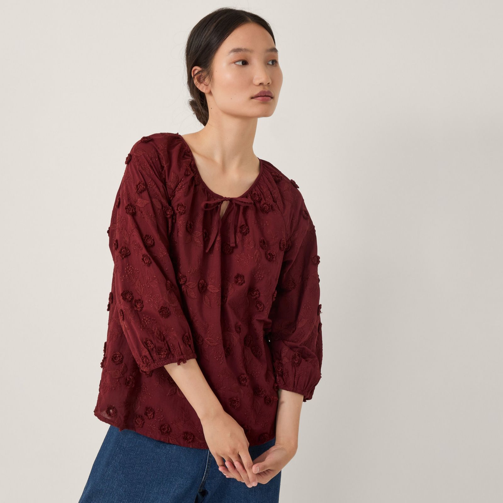 Monsoon Irene Floral Embroidered Blouse