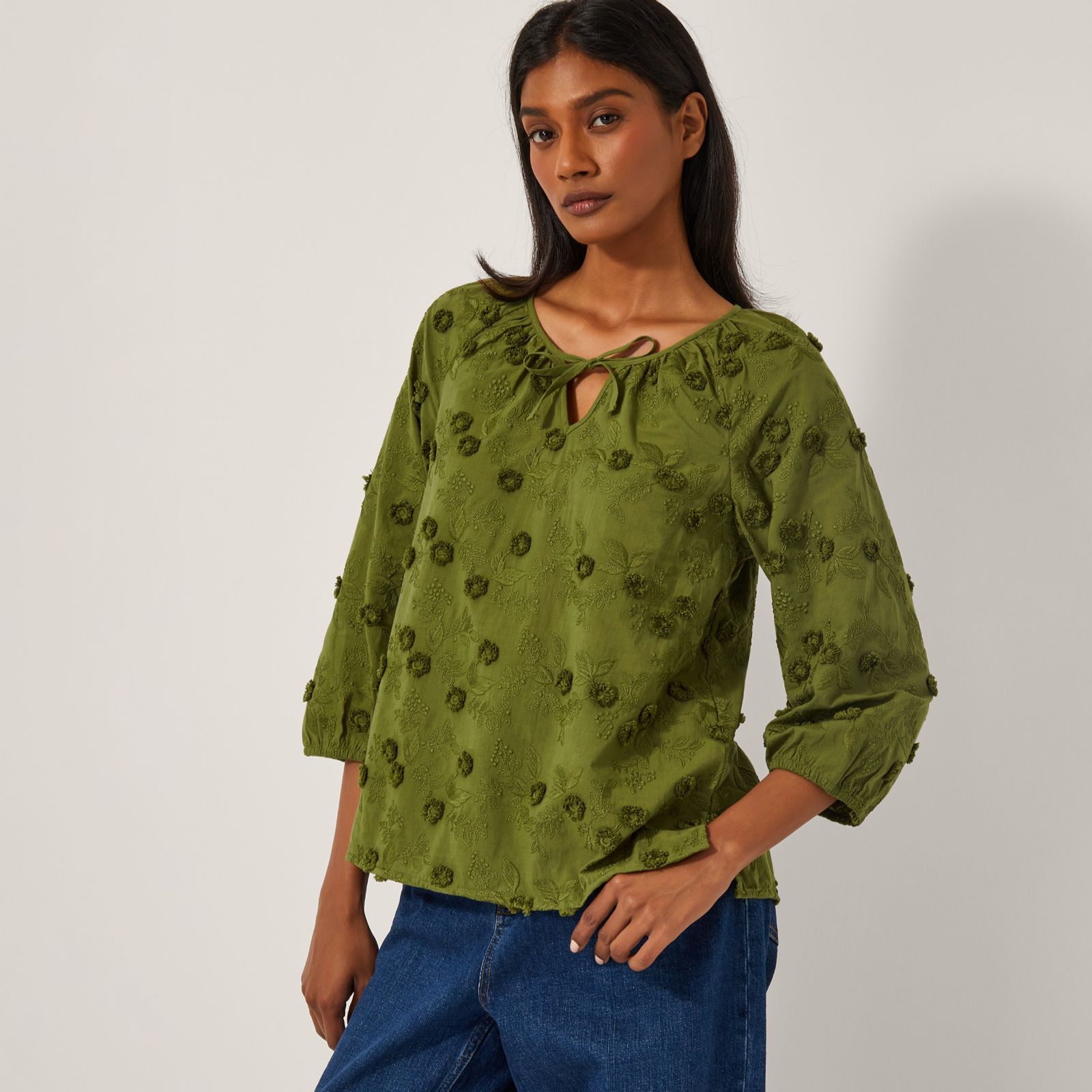 Monsoon Irene Floral Embroidered Blouse