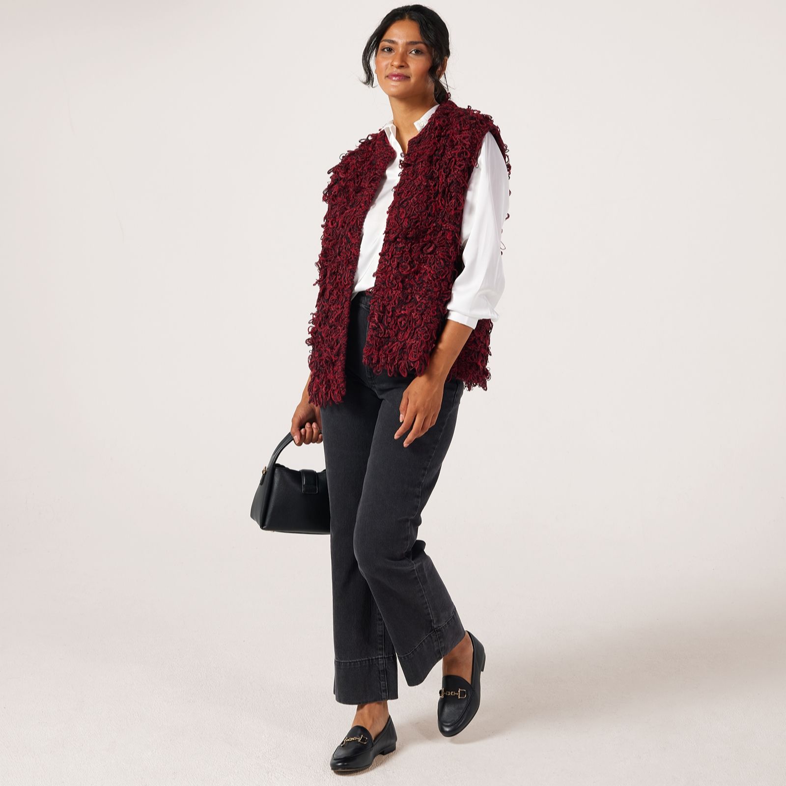 Malissa J Loop Knit Edge To Edge Gilet