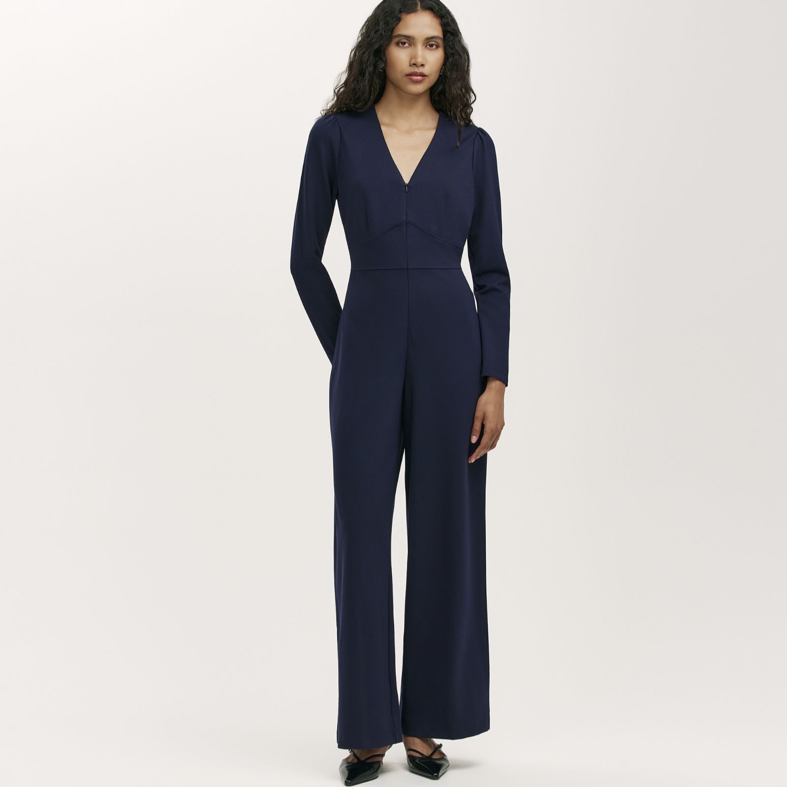 Finery London Melly Ponte Jumpsuit Standard