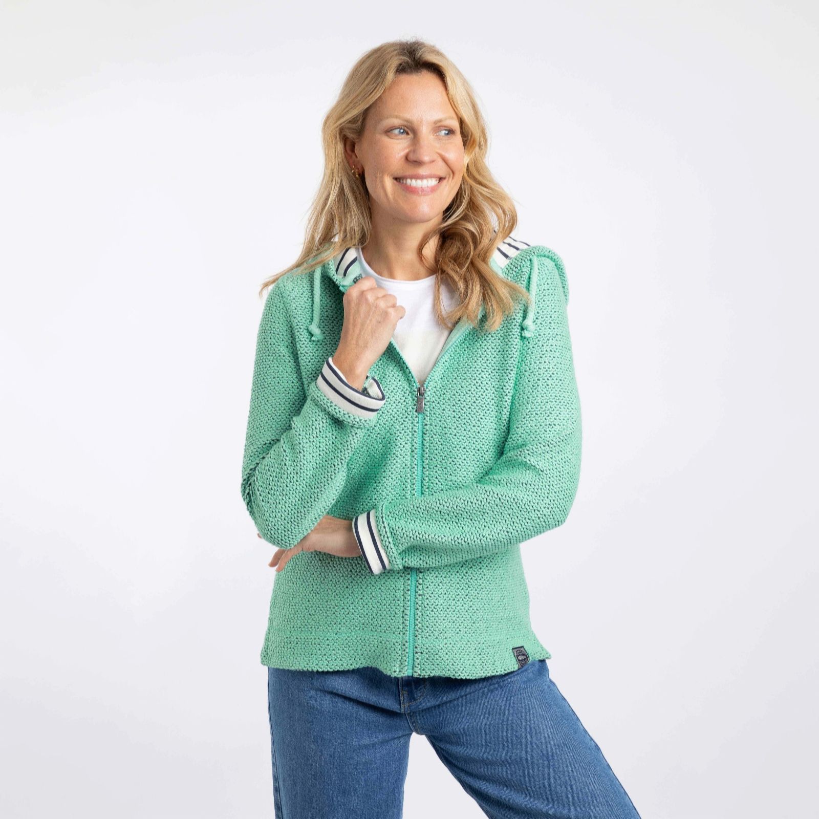 Weird Fish Chicoa Full Zip Knitted Hoodie