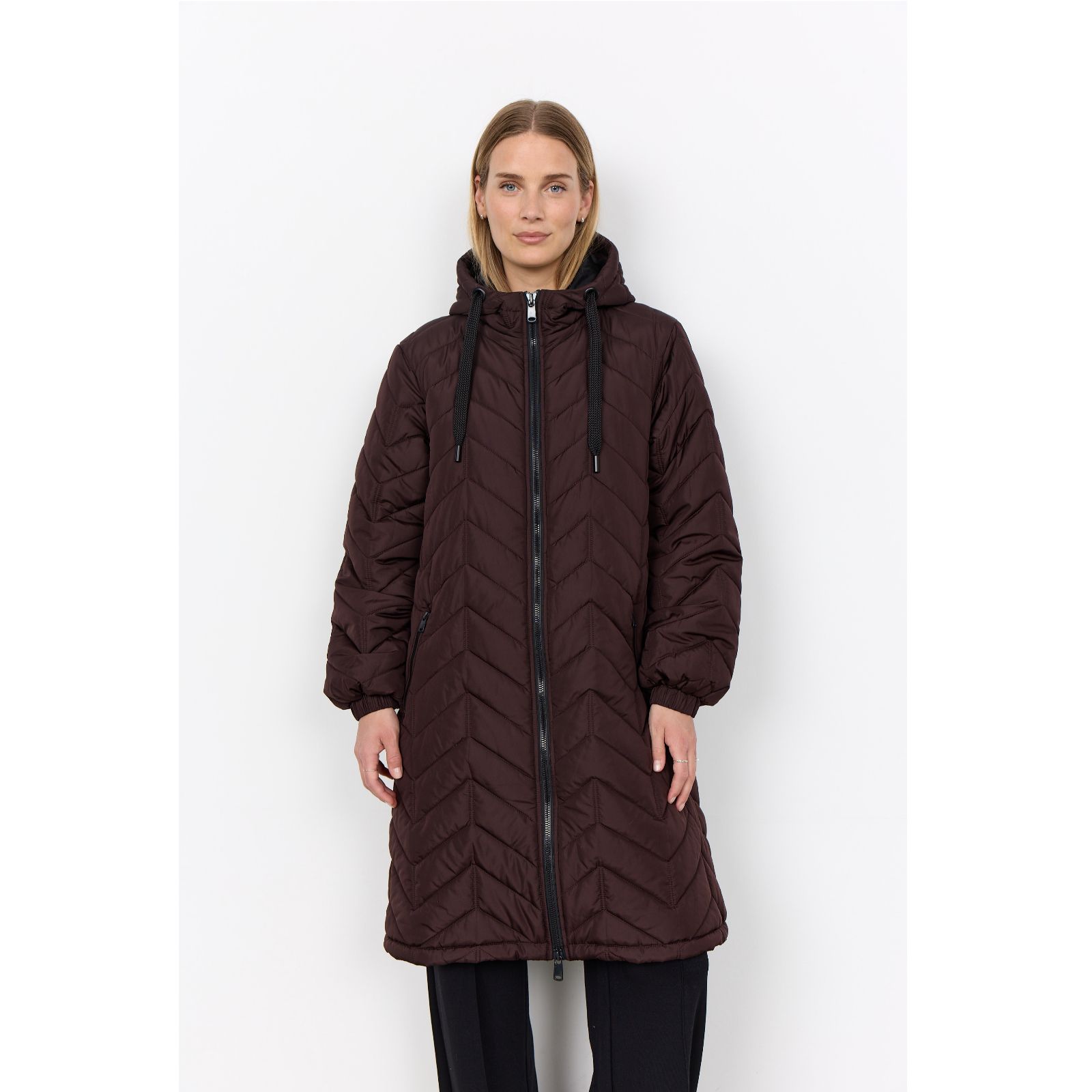 SOYACONCEPT Chevron Padded Coat