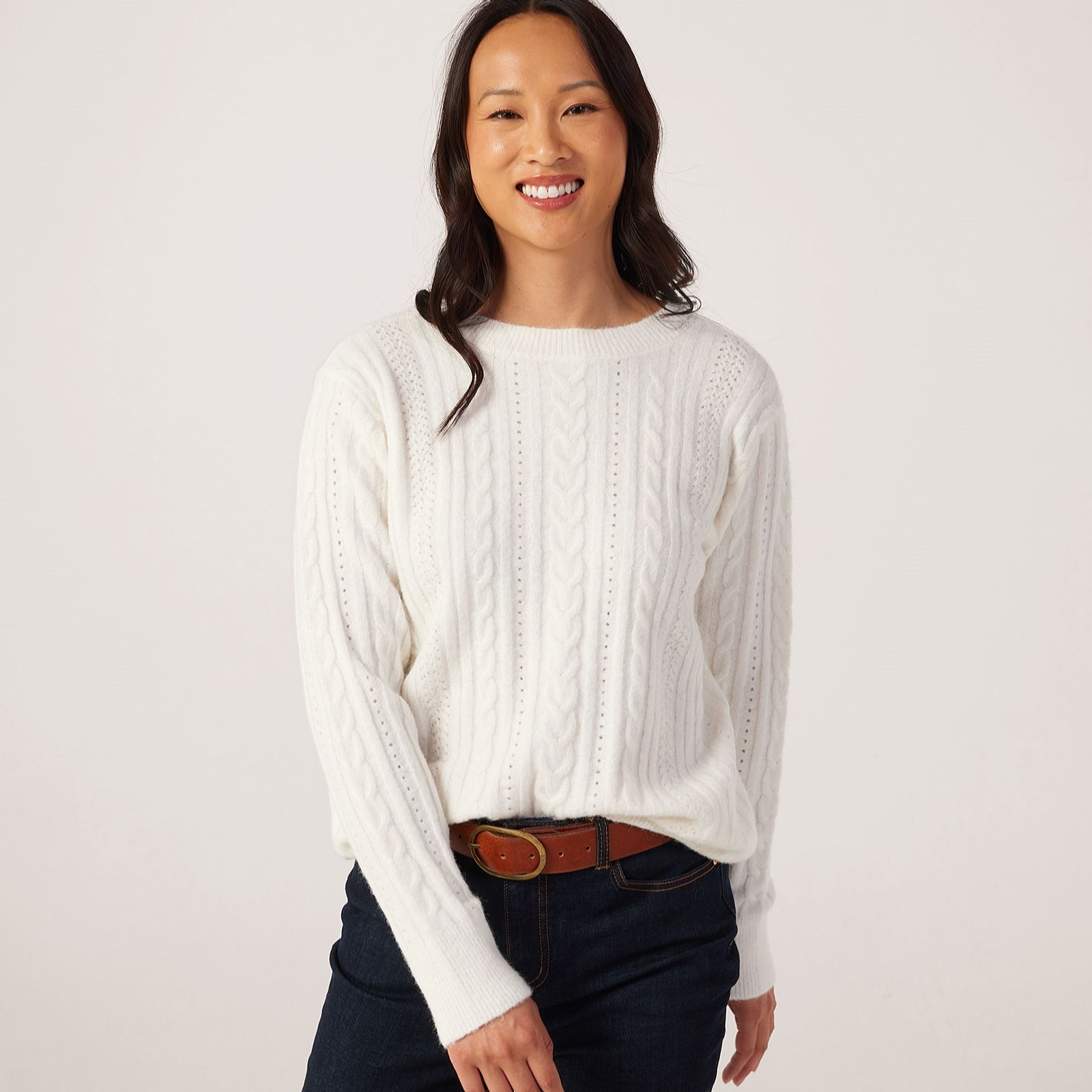 Ruth Langsford Cable Button Detail Jumper