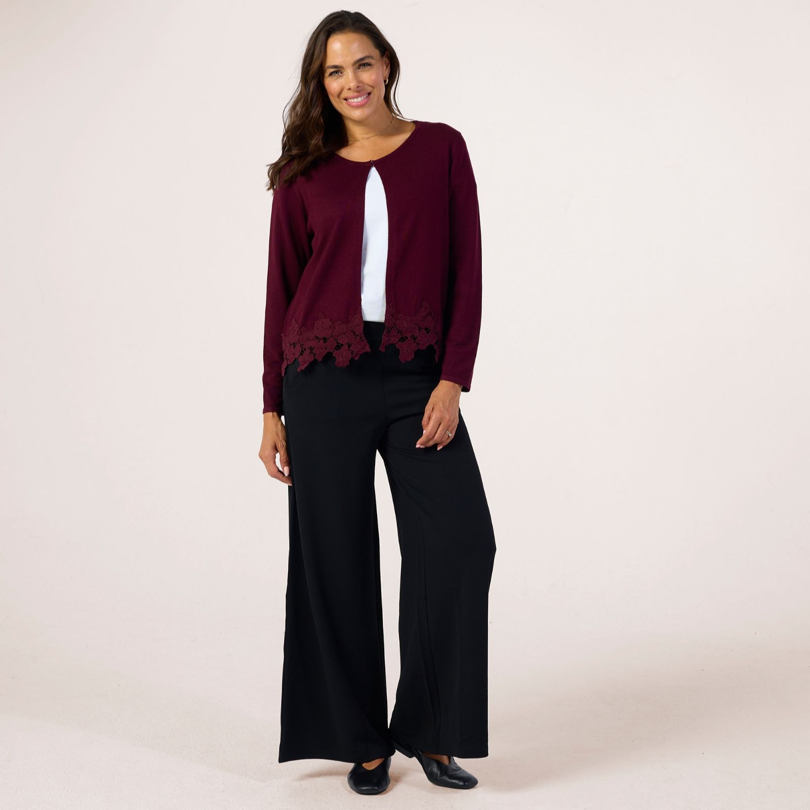 Izabel London Floral Edge Cardigan