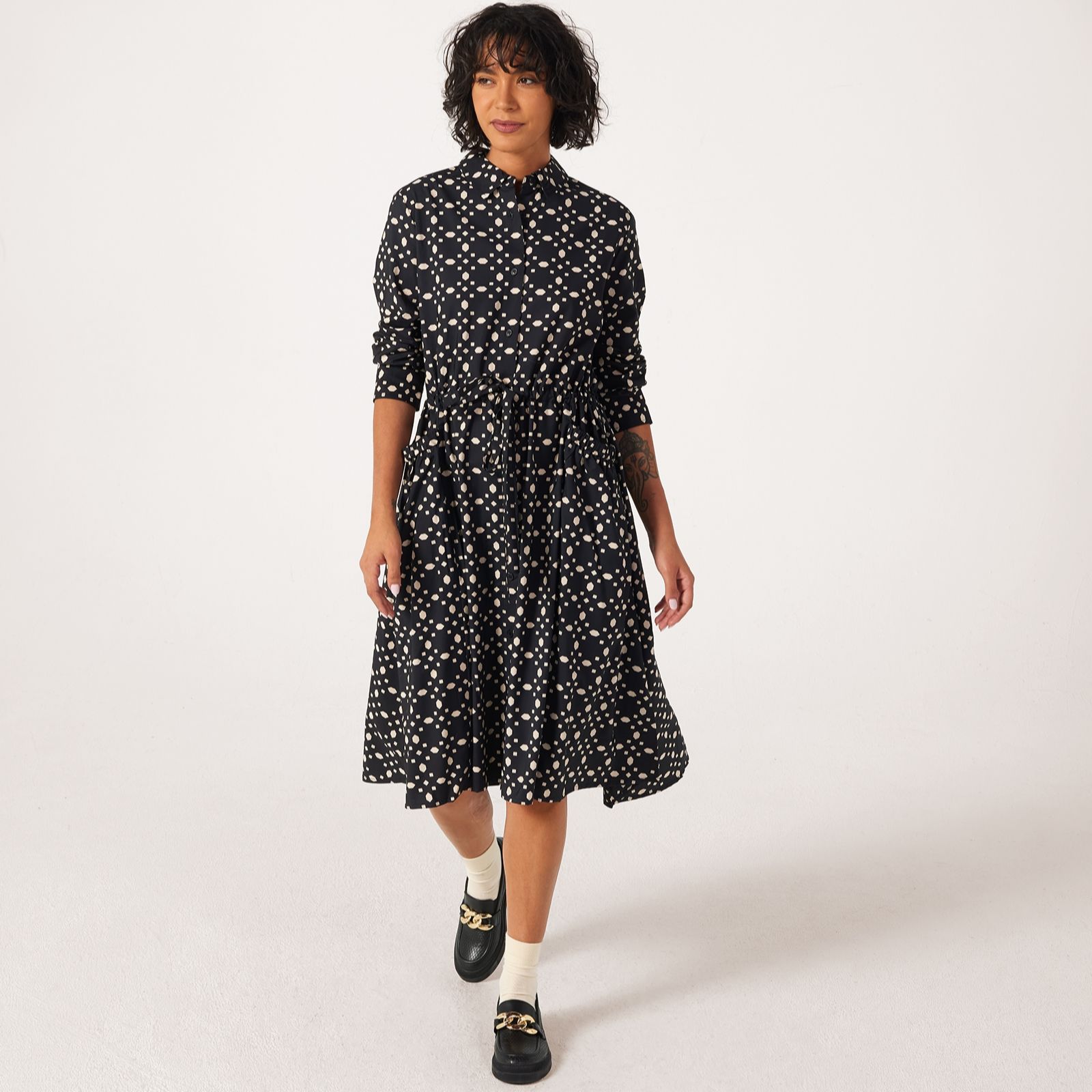 Masai Copenhagen Novany Printed Long Sleeve Dress