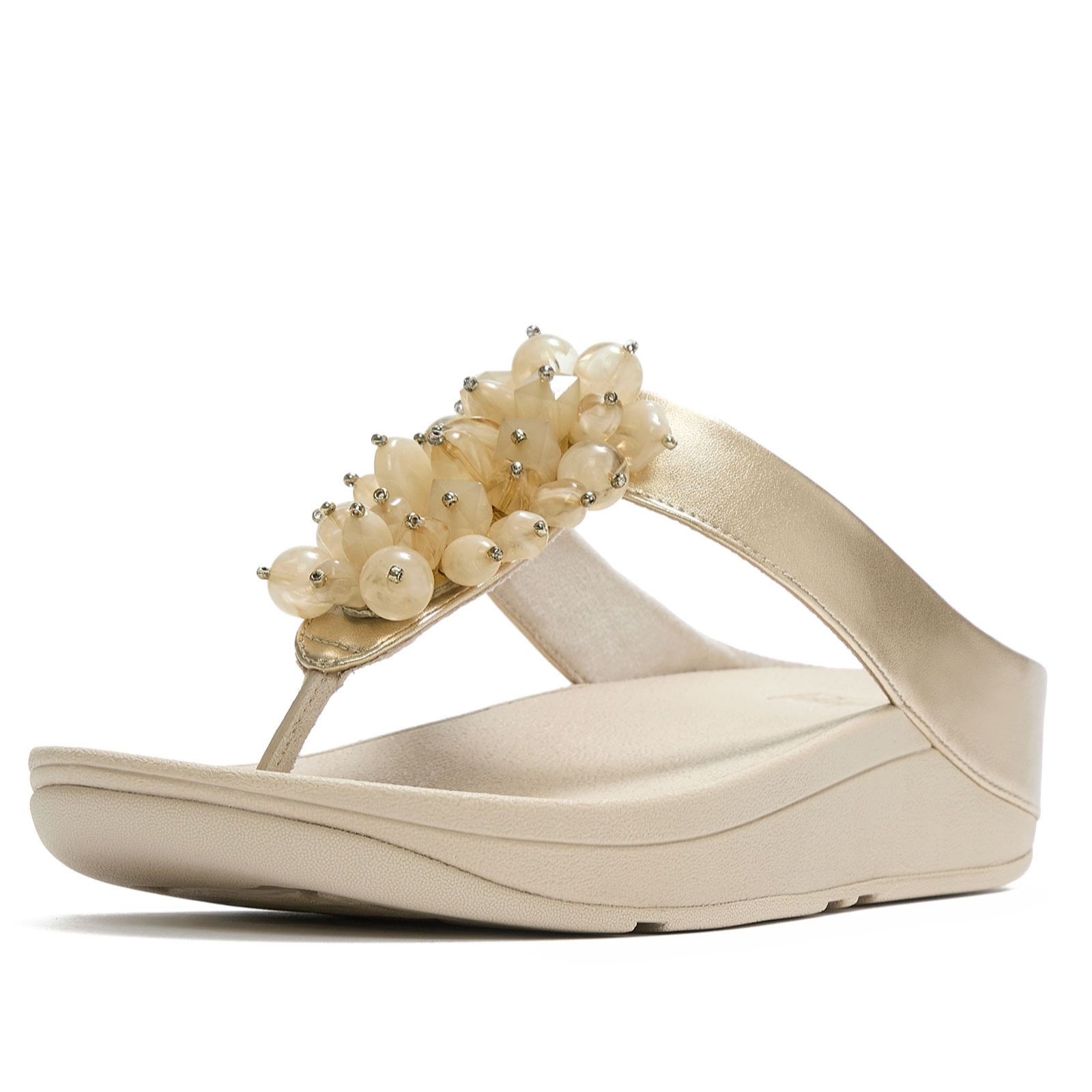 Fitflop Fino Bead-Cluster Toe-Post Sandal