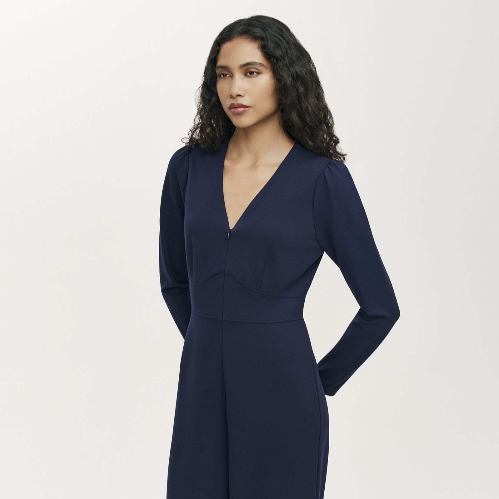 Finery London Melly Ponte Jumpsuit Petite