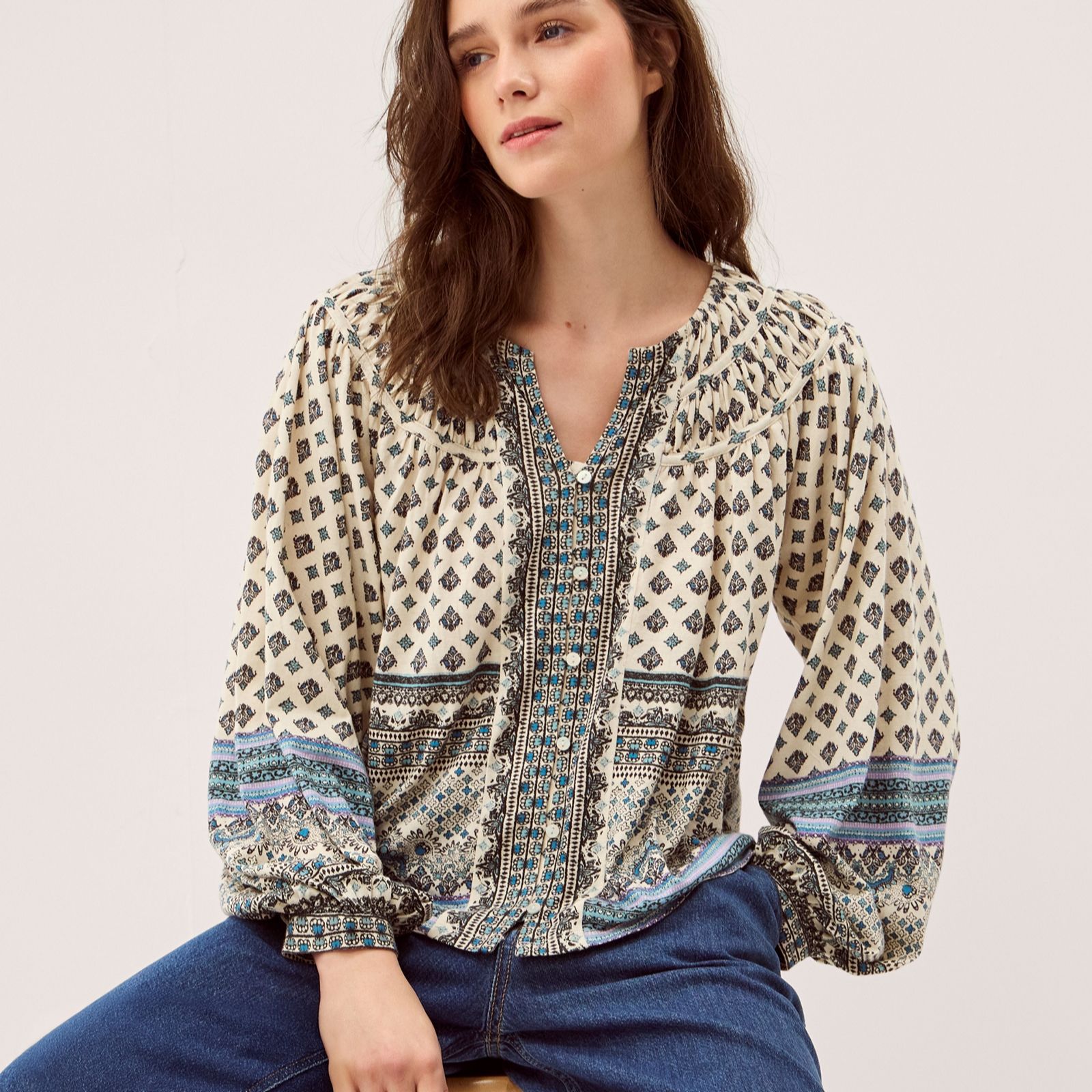 Monsoon Heidi Heritage Jersey Top