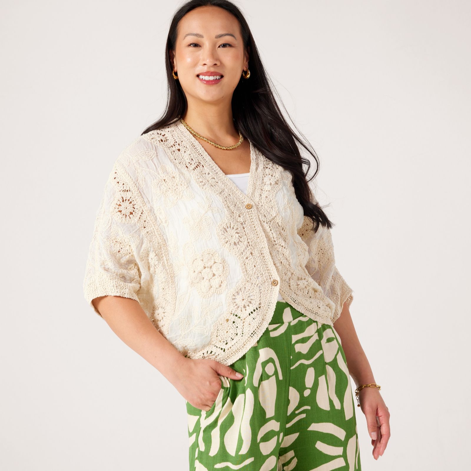 Izabel London Crochet Cardigan