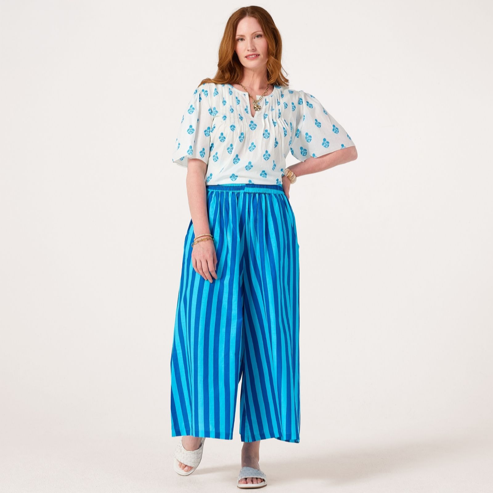 Handprint Dream Kerry Cropped Wide Leg Trouser