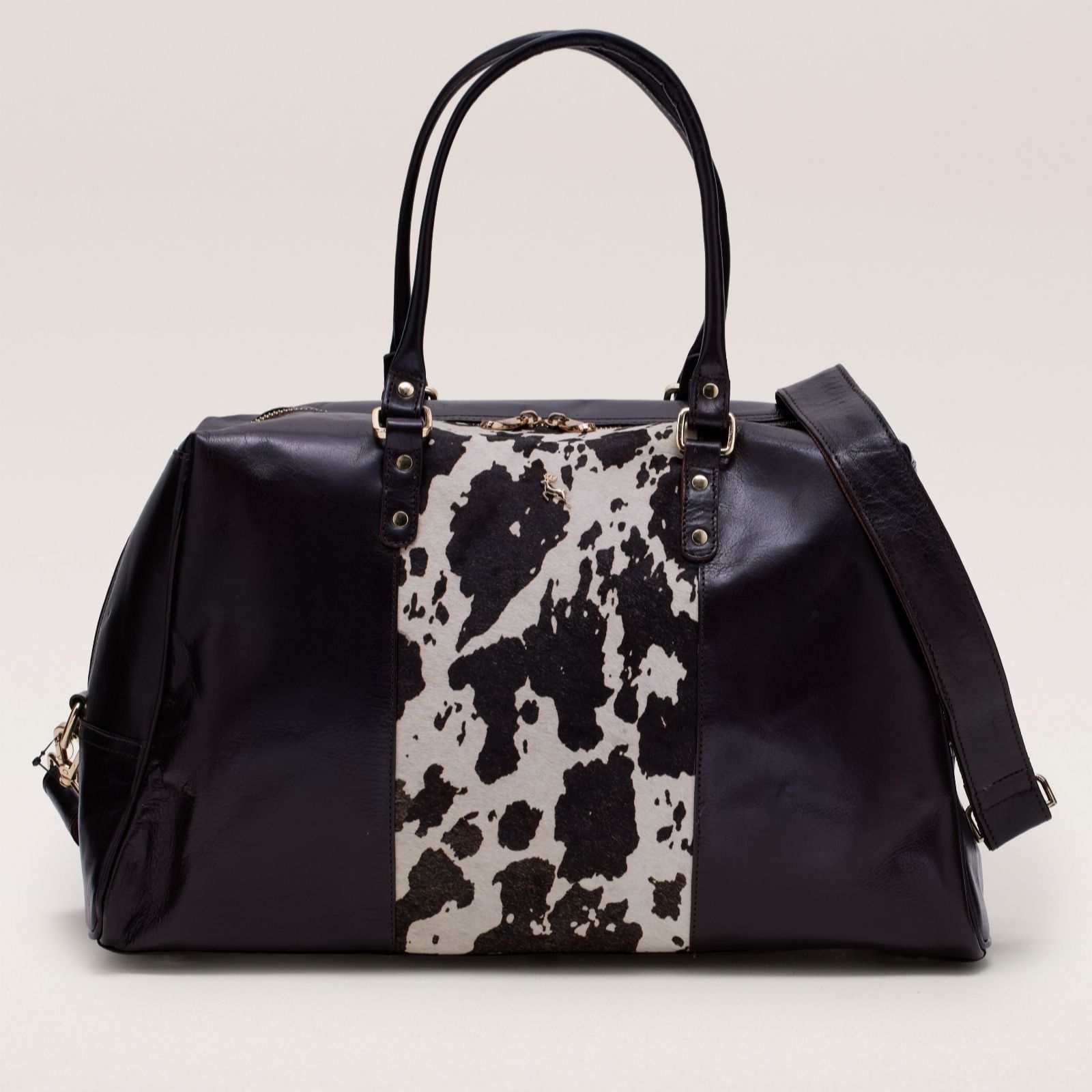 Outlet Ashwood Leather Contrast Overnight Bag