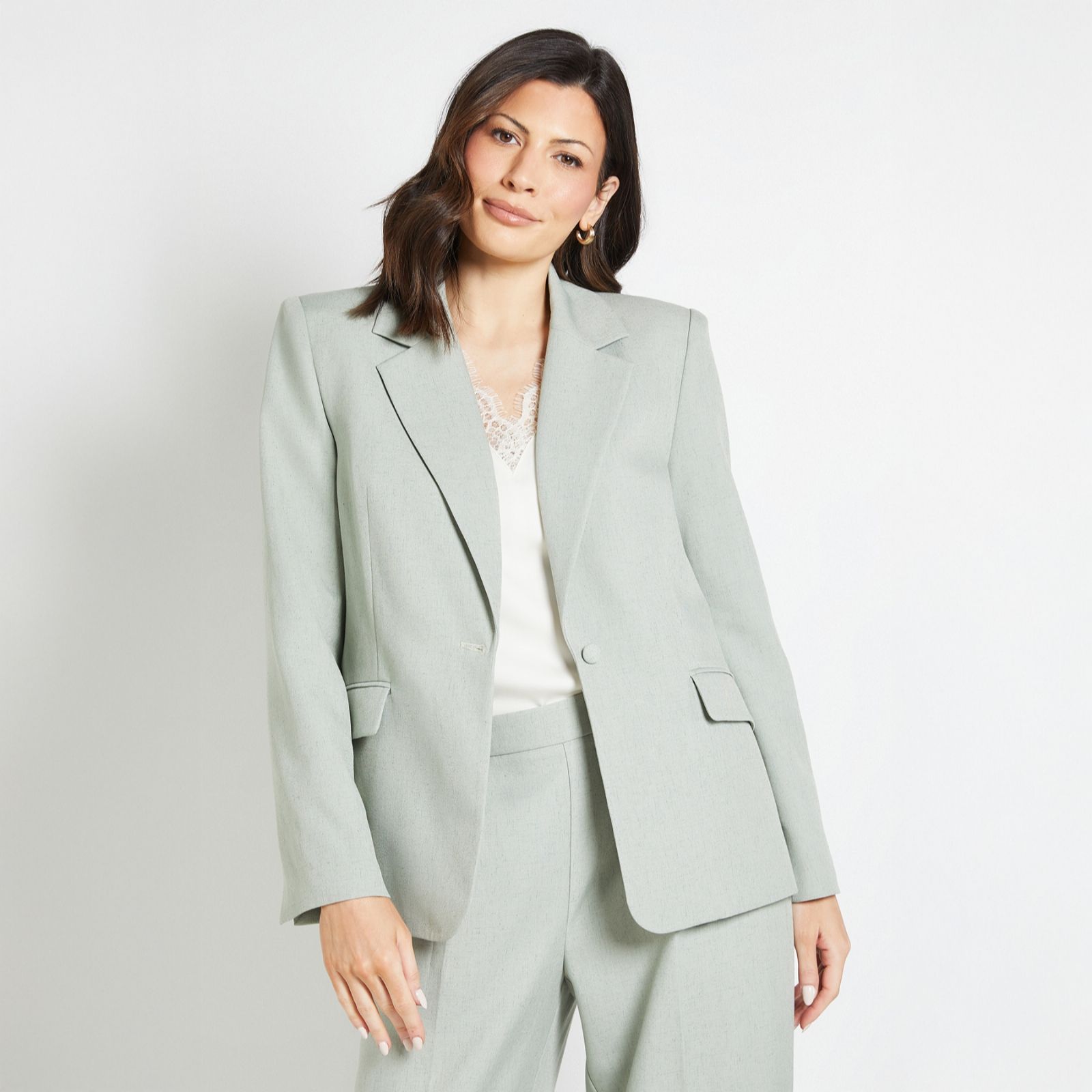 Wallis Linen Blend Relaxed Fit Single Breasted Blazer