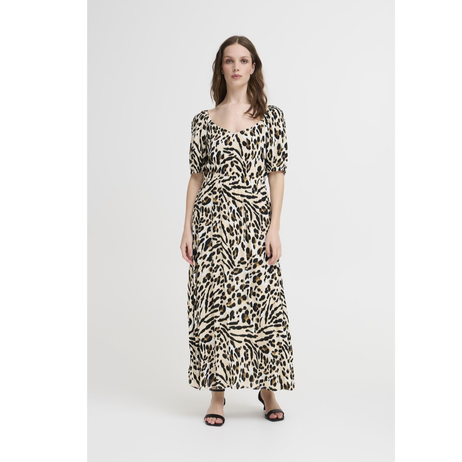 ICHI Marrakech V Neck Printed Dress