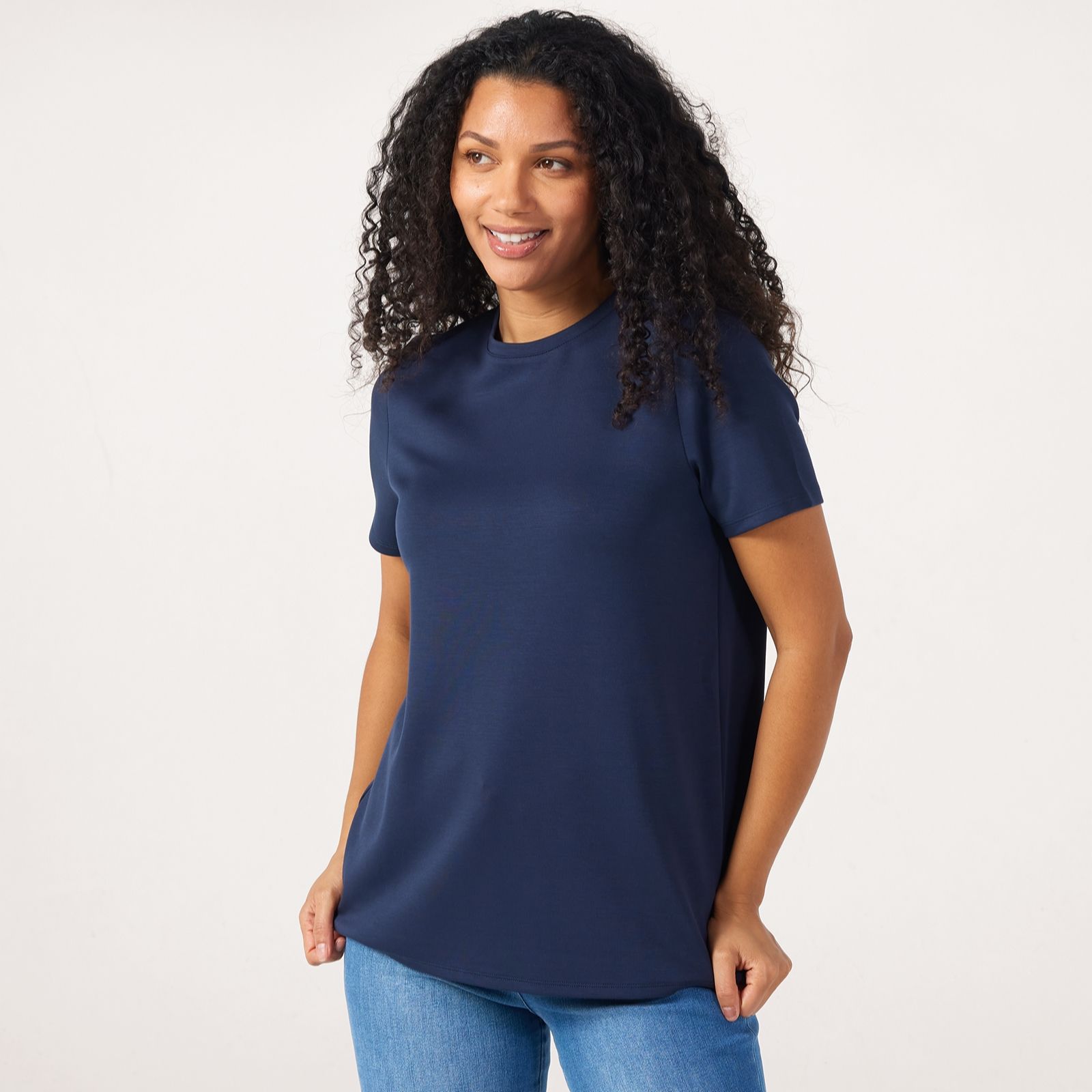 MarlaWynne Layers Cloud Knit Short Sleeve Top