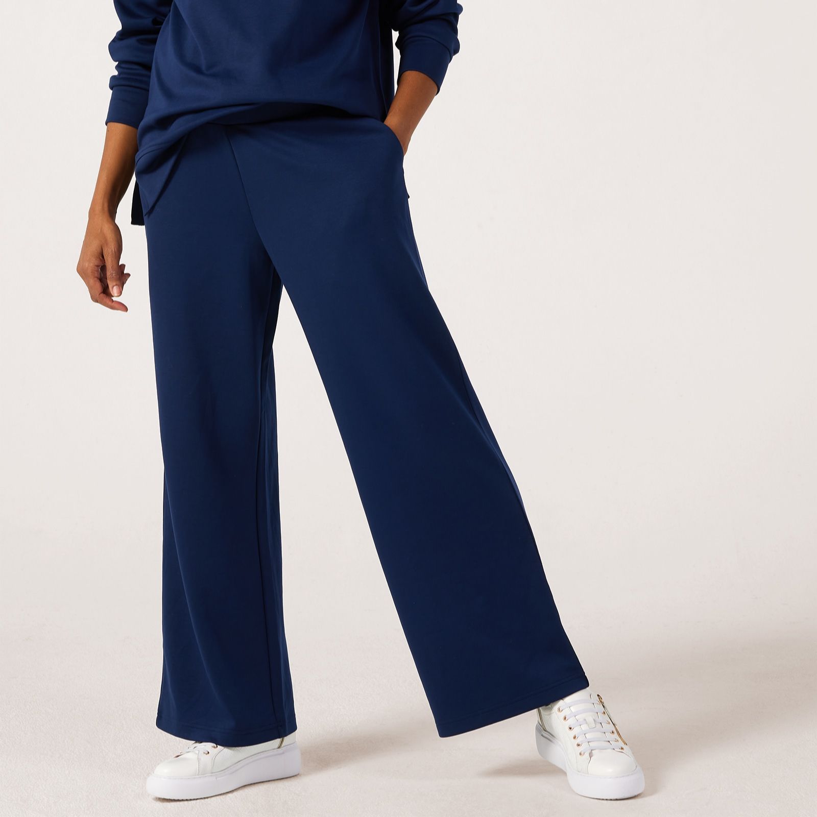 Denim & Co. Super Soft Wide Leg Bottom Petite