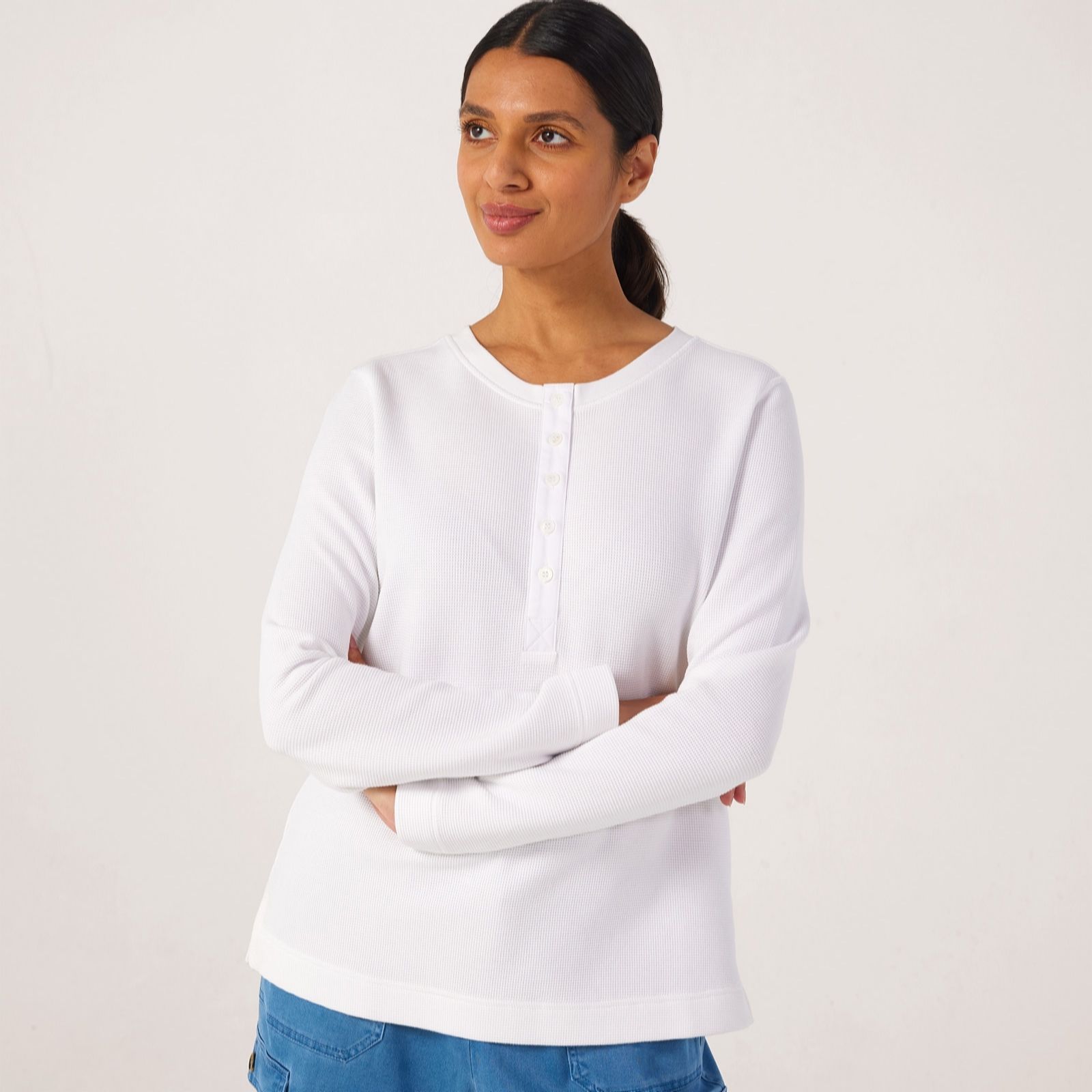 Ben De Lisi Grandad Collar Waffle Jersey