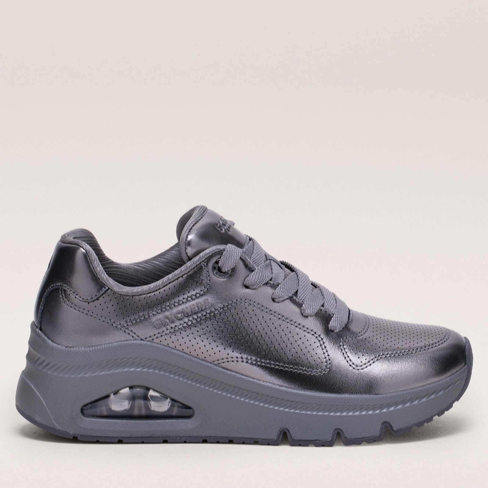 Outlet Skechers Uno Icon Lustrous Air Lace-Up Trainer