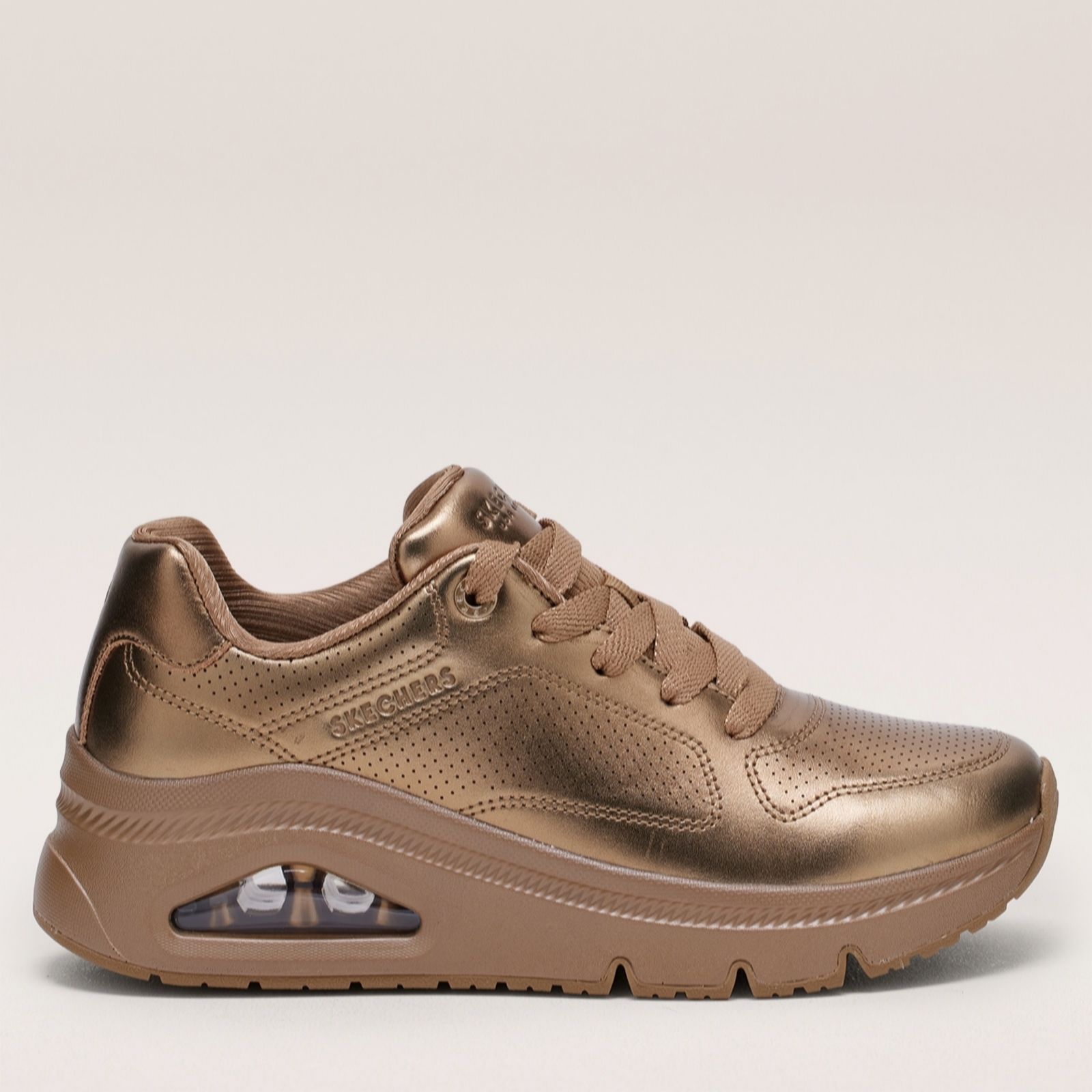 Outlet Skechers Uno Icon Lustrous Air Lace-Up Trainer