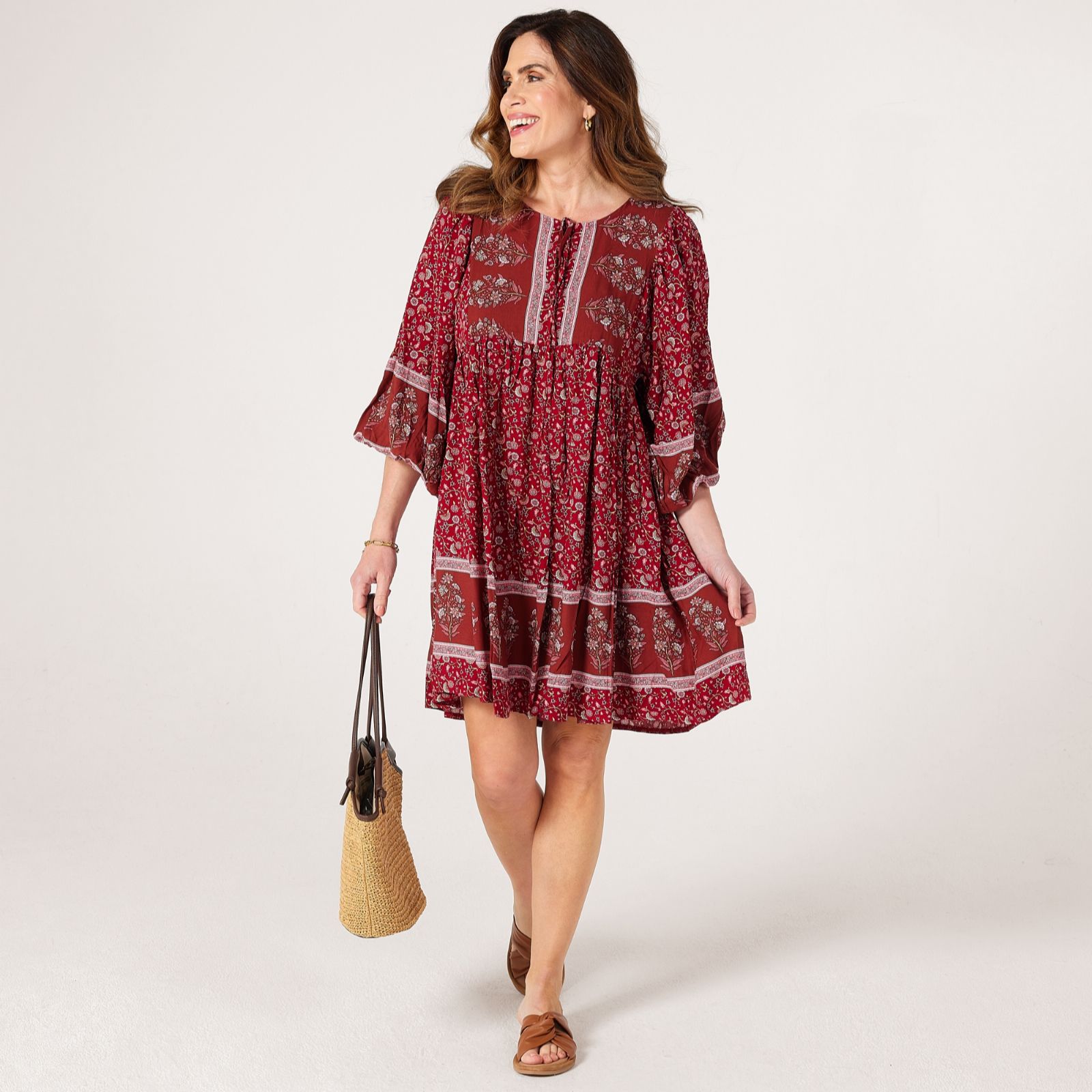 Izabel London Border Print Dress