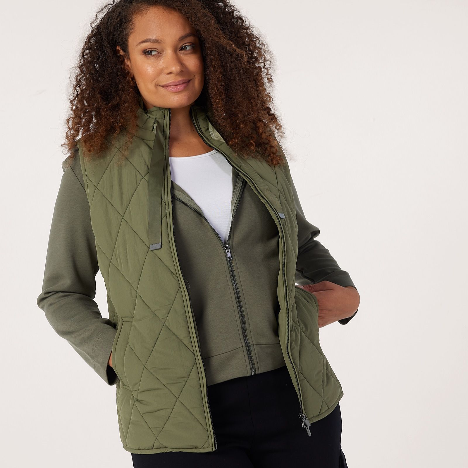 Denim & Co Lightweight Quilted Gilet