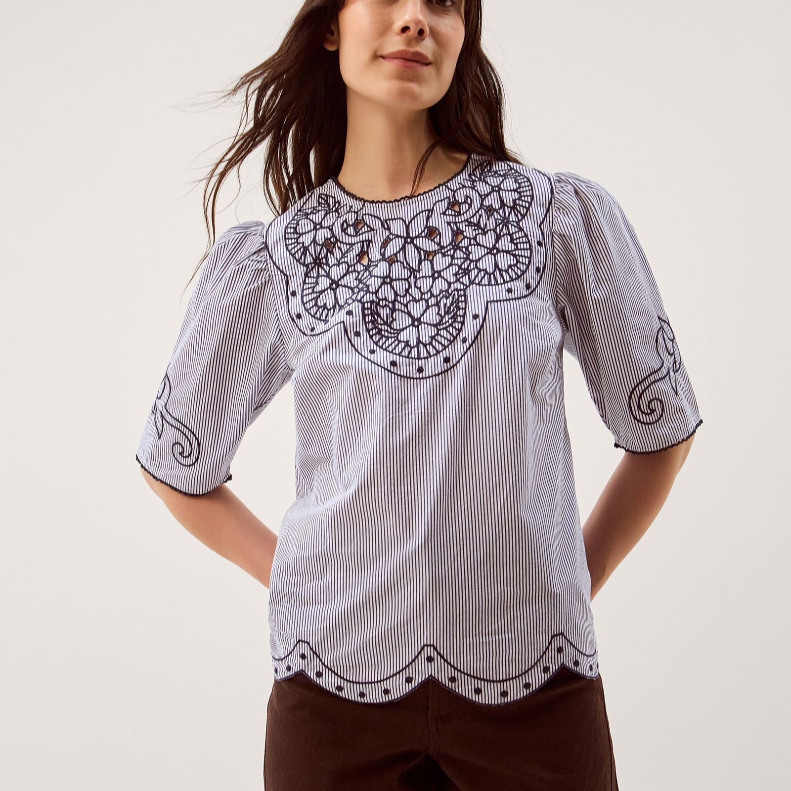 Monsoon Kirsty Embroidered Top