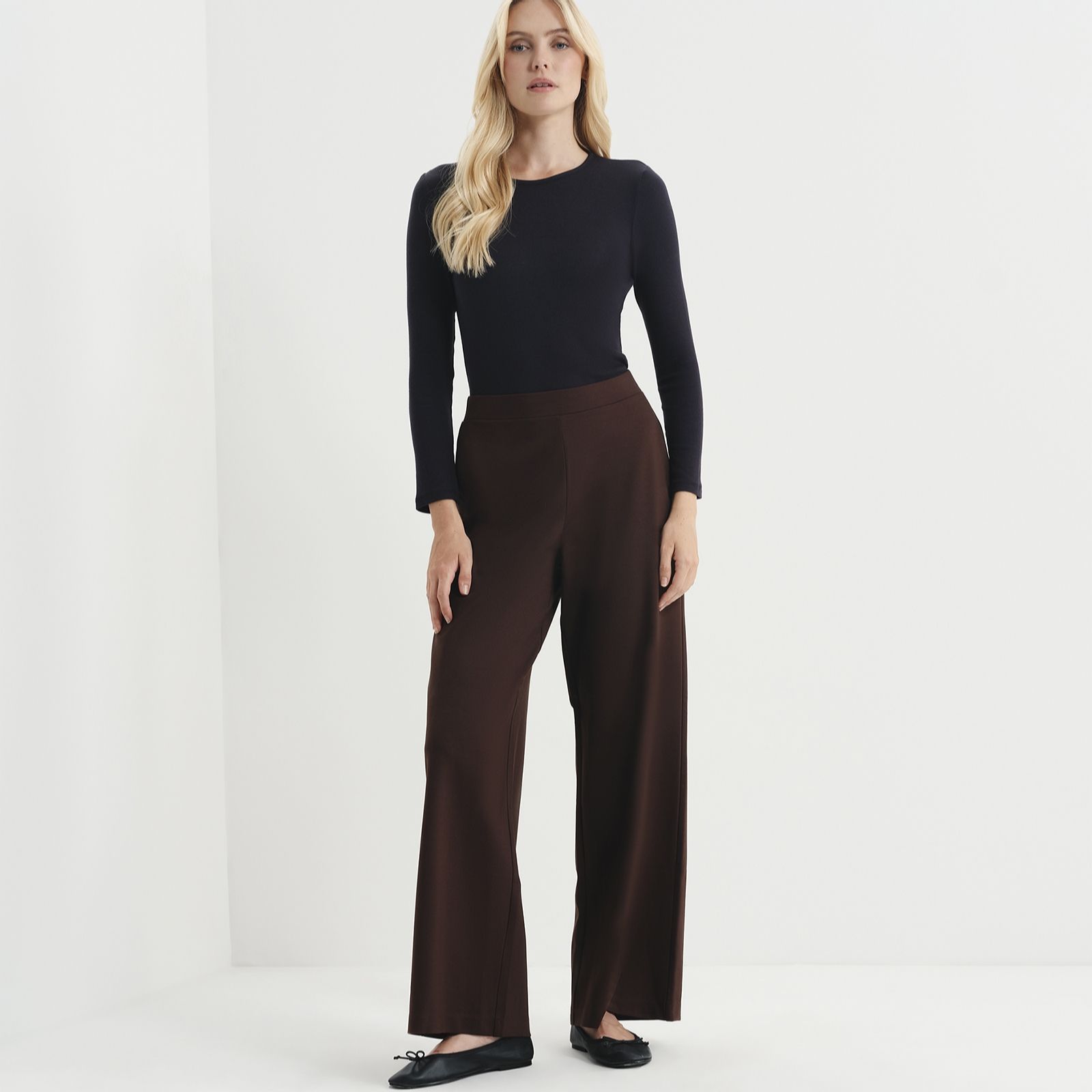 Finery London Kenzie Ponte Stretch Waist Trouser Standard Length