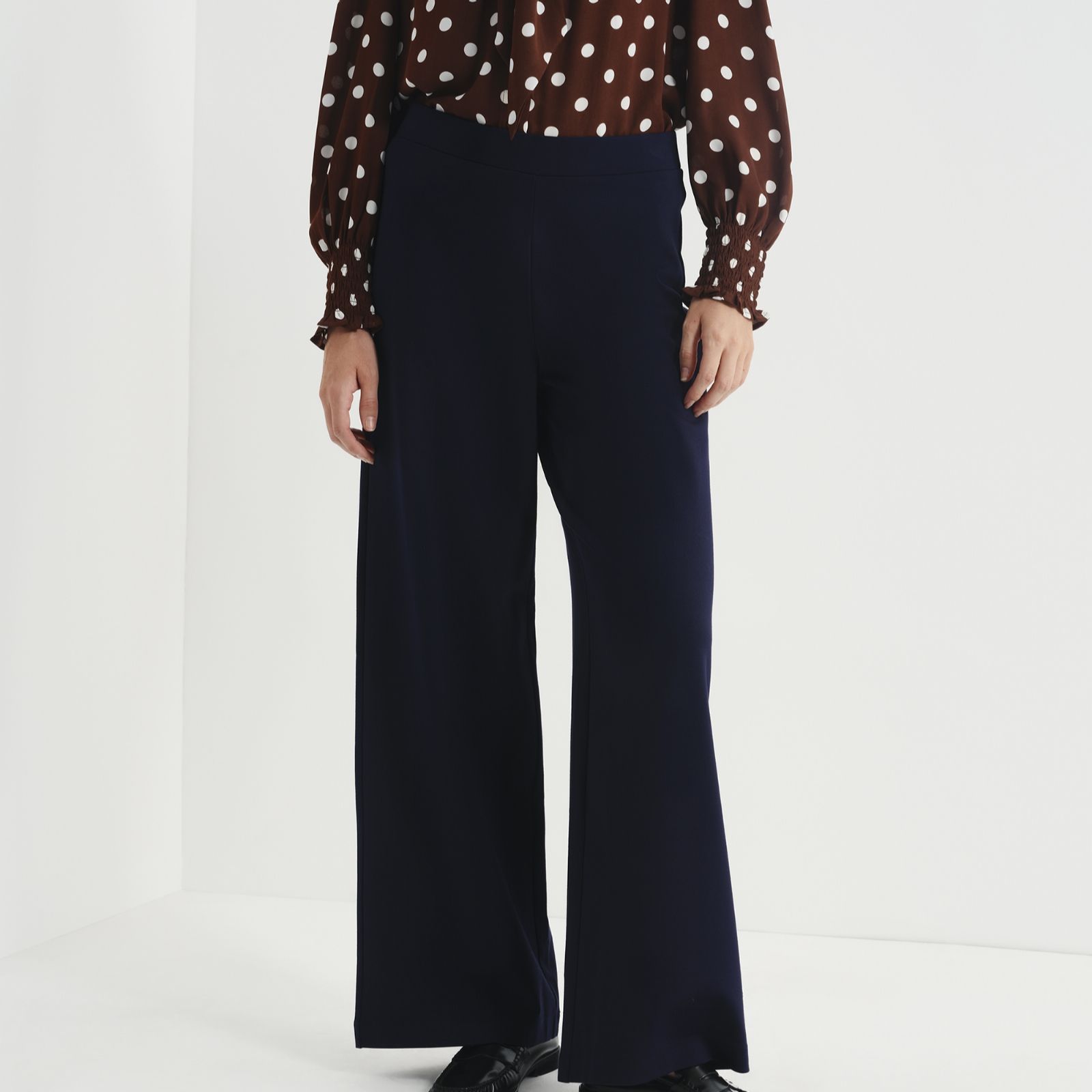 Finery London Kenzie Ponte Stretch Waist Trouser Standard Length