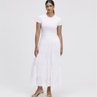 Finery London Imani 100% Cotton Voile Tiered Maxi Skirt