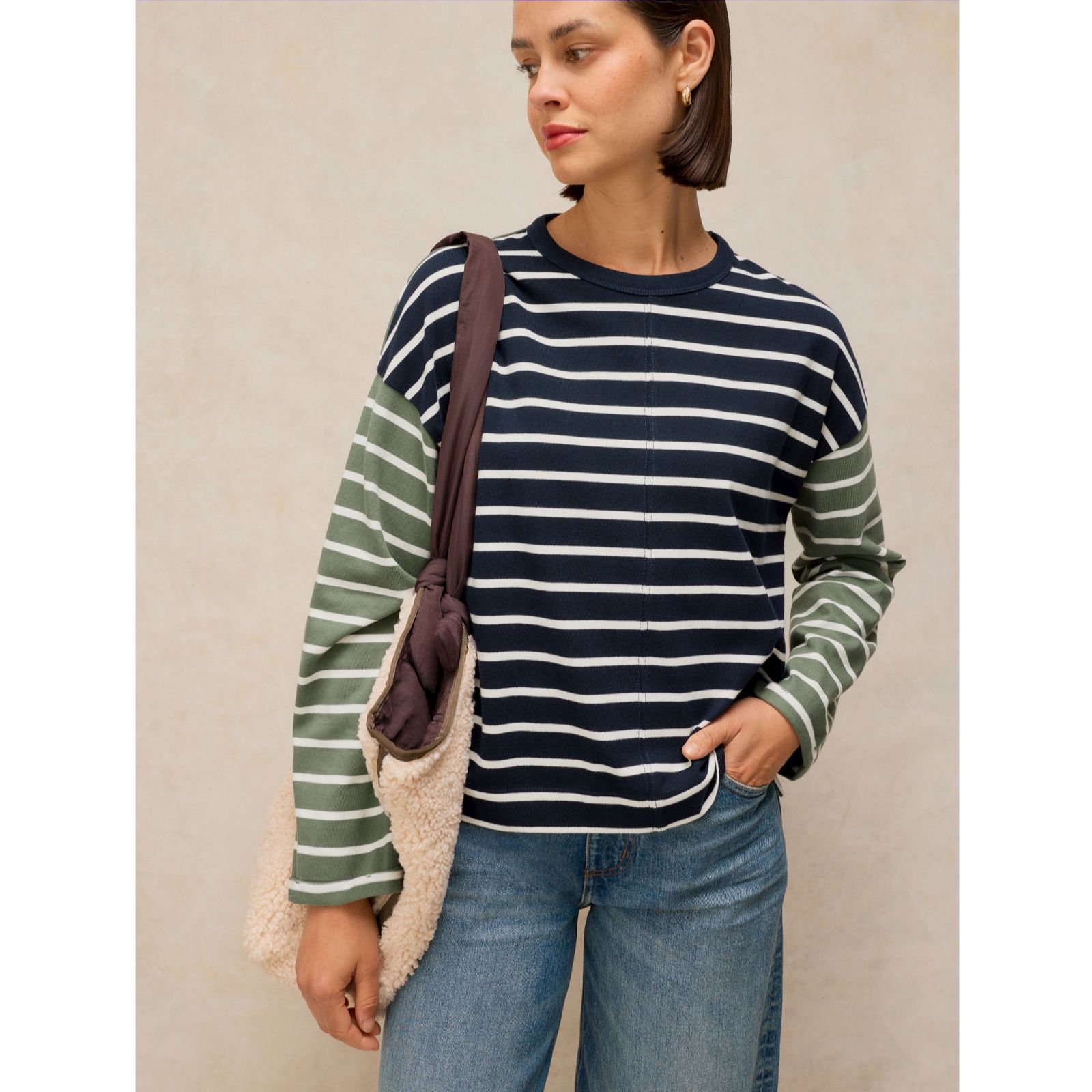 White Stuff Kim Stripe Long Sleeve Tee