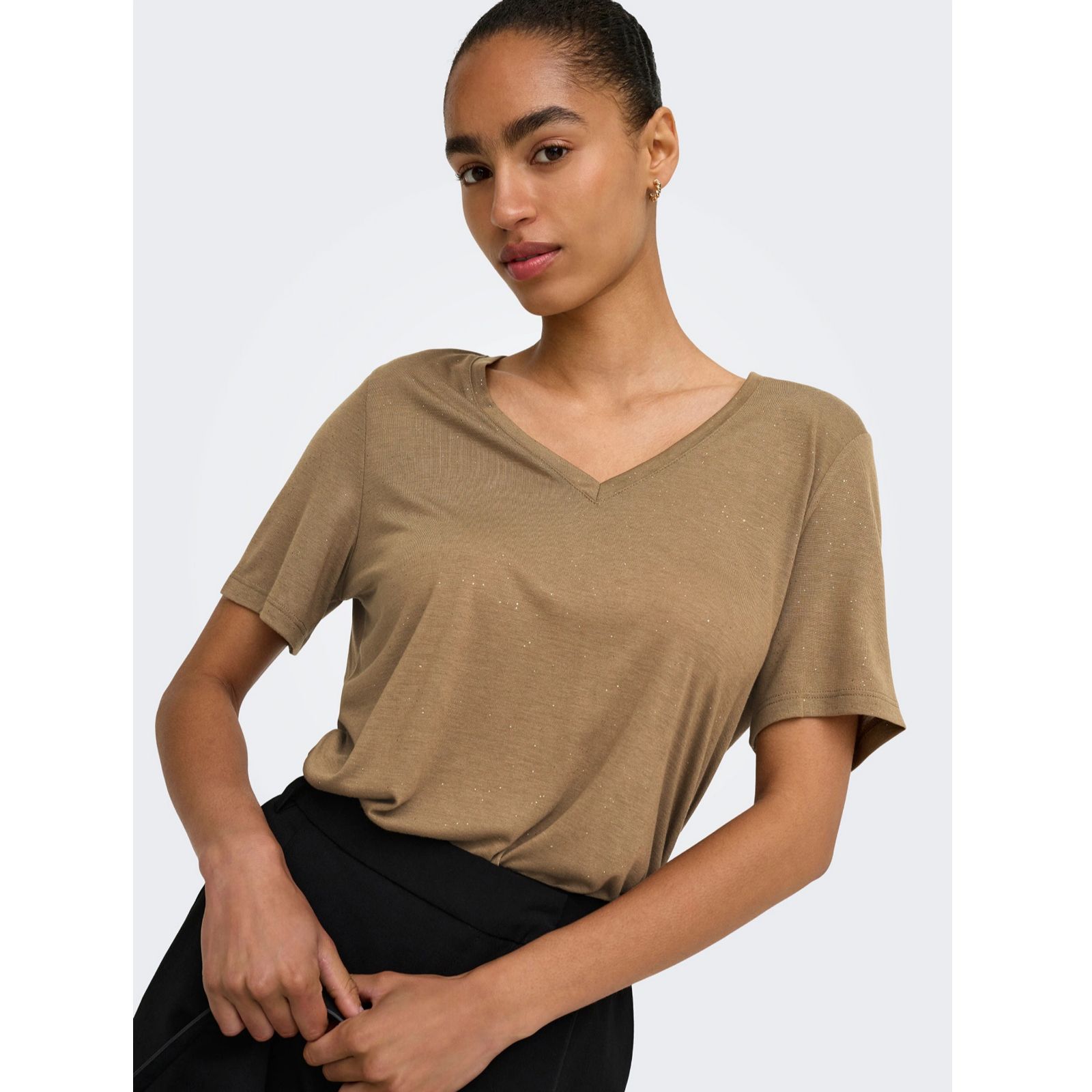 Only Kia V-Neck Sparkle Top