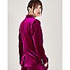 Monsoon Edith Plain Velvet Suit Jacket with Crystal Buttons, 1 of 3