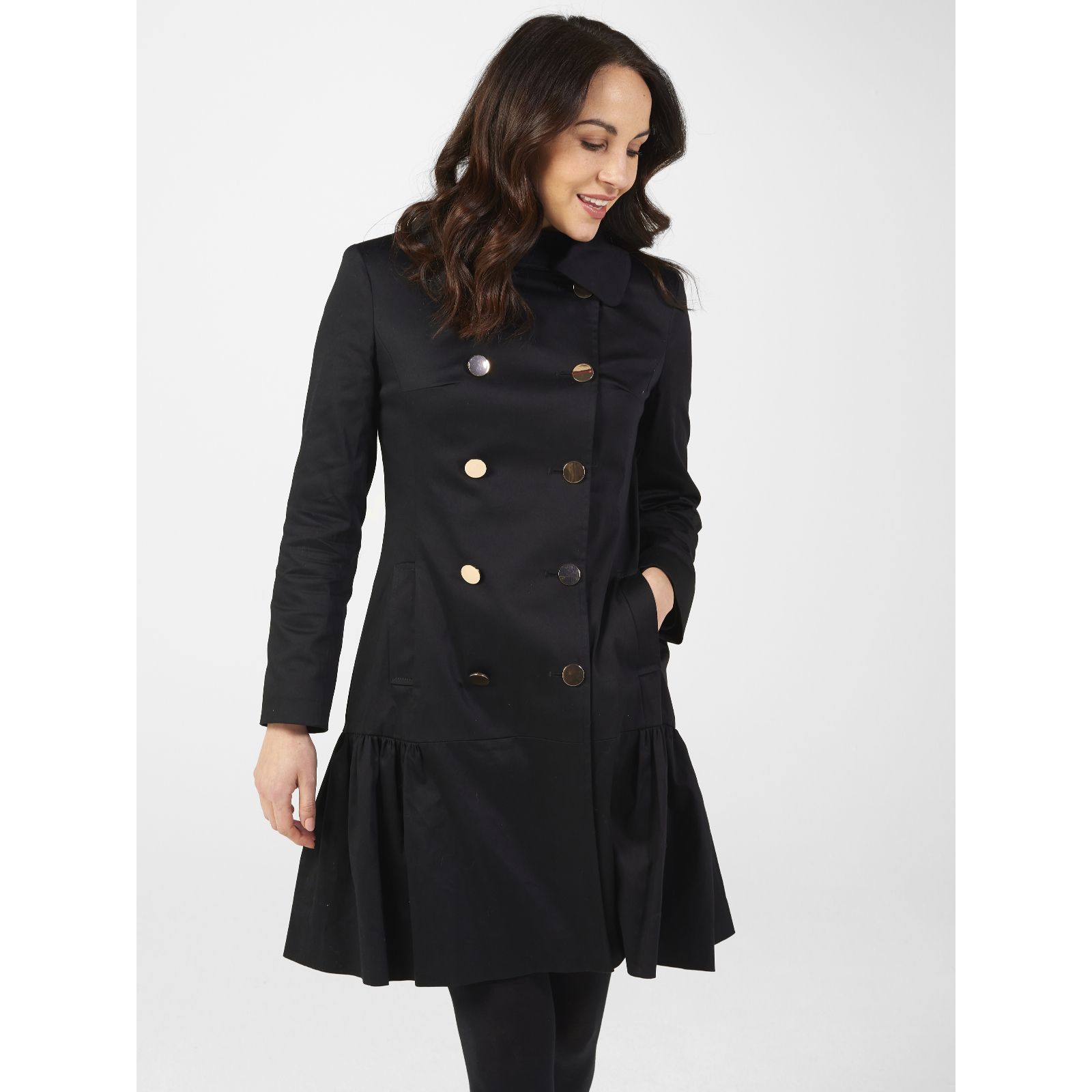 Helene Berman Dress Coat with Frill Hem - QVC UK