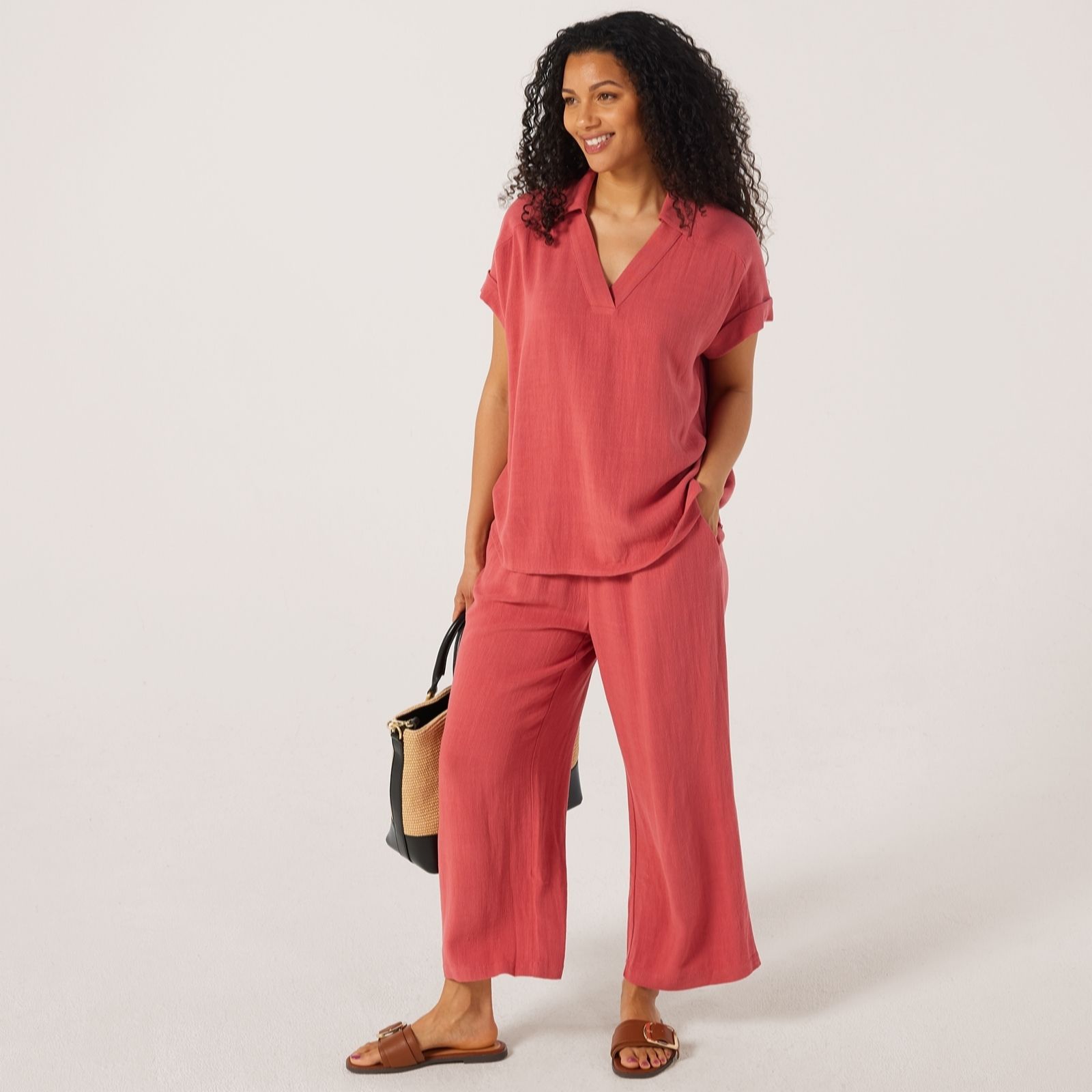 Ruth Langsford Linen Blend Dolman Sleeve Blouse