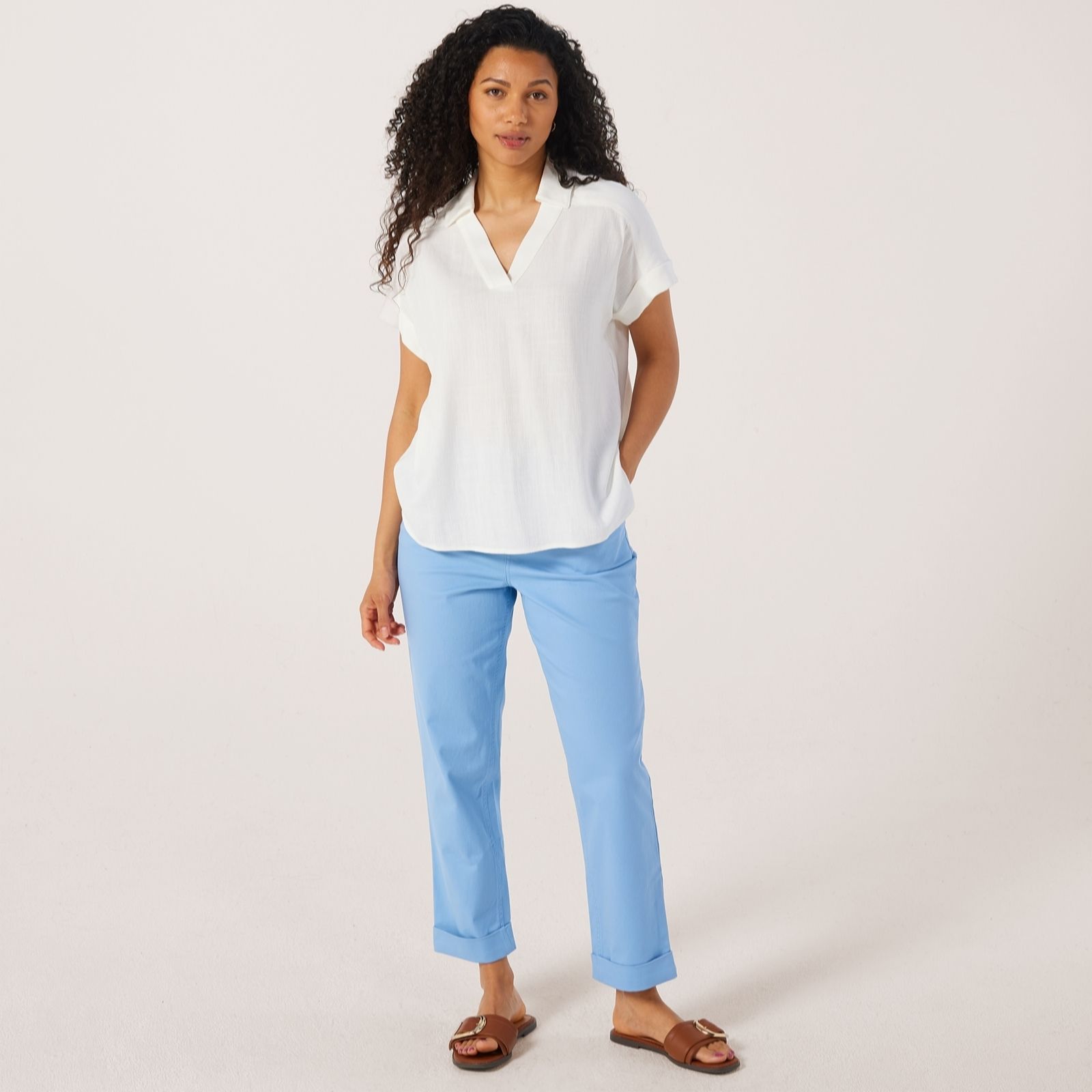 Ruth Langsford Linen Blend Dolman Sleeve Blouse