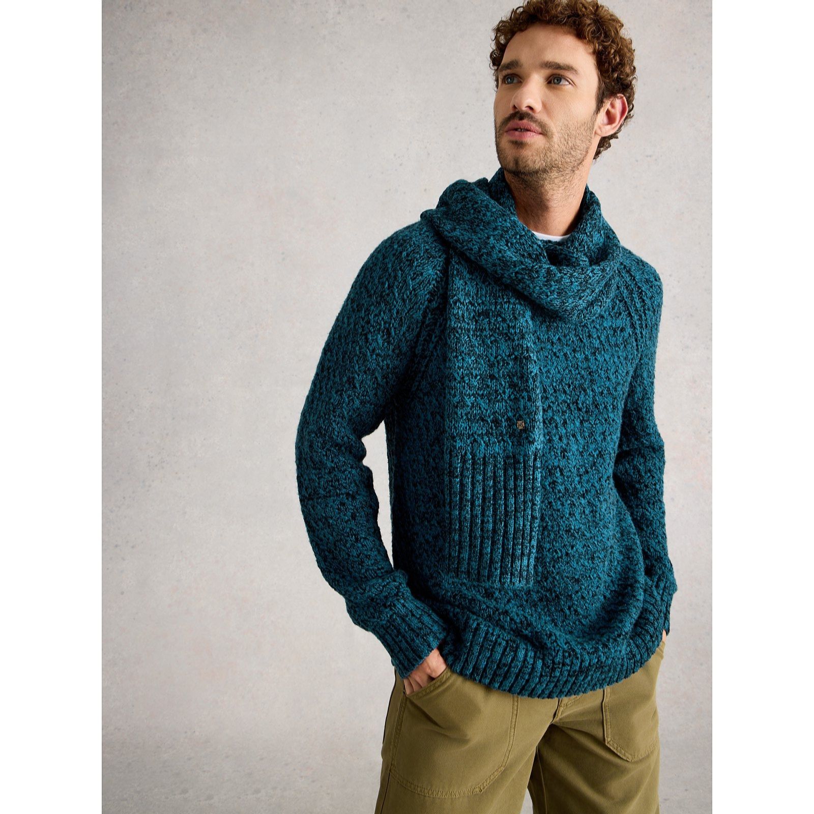 White Stuff Men's Albany Twisted Crew Neck Jumper