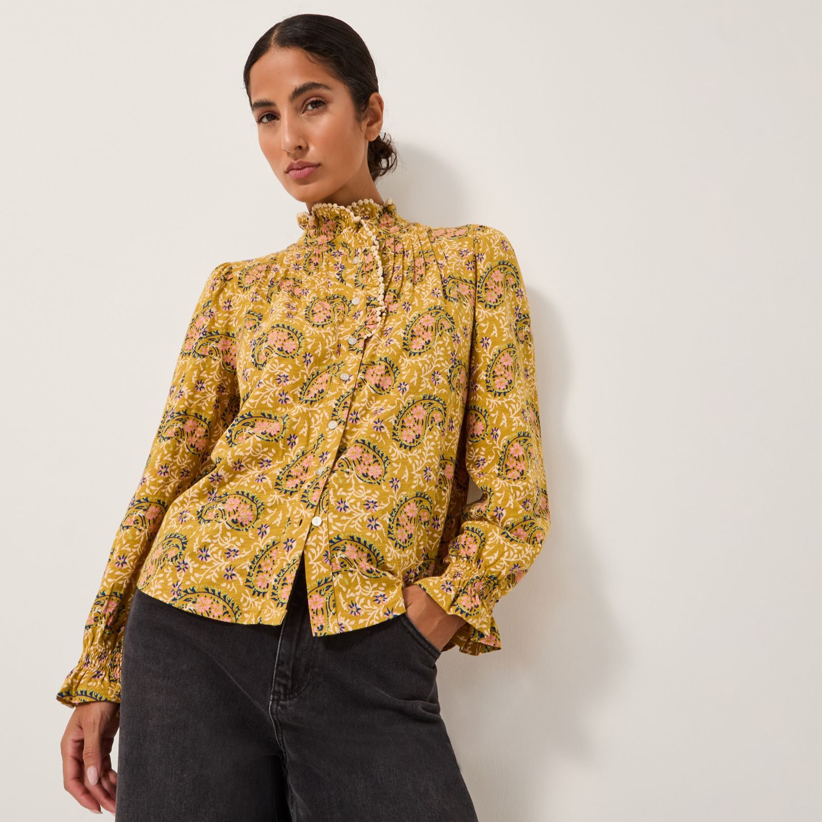 Monsoon Mabel Print Jersey Blouse