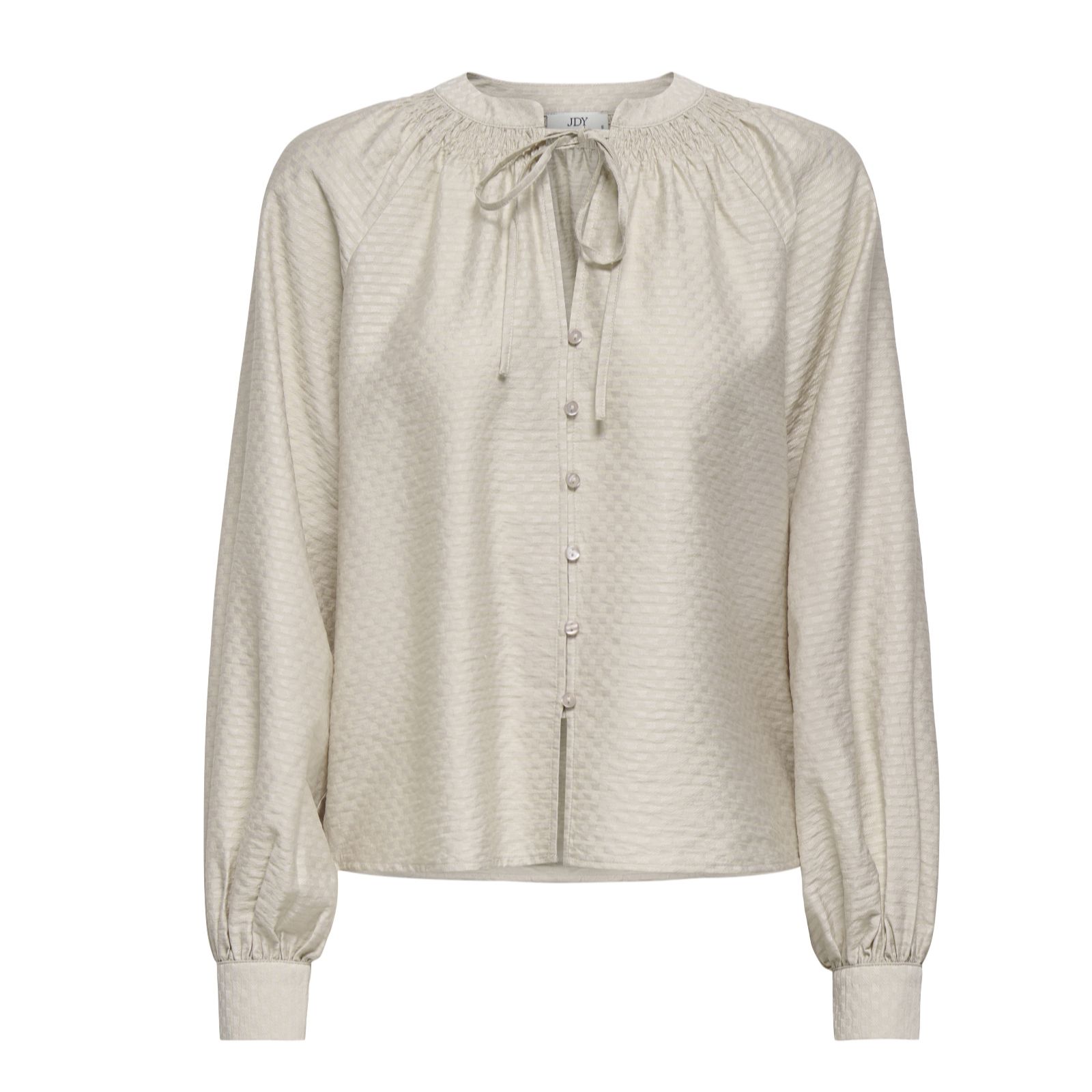 JDY Leah Textured Tie Neck Blouse