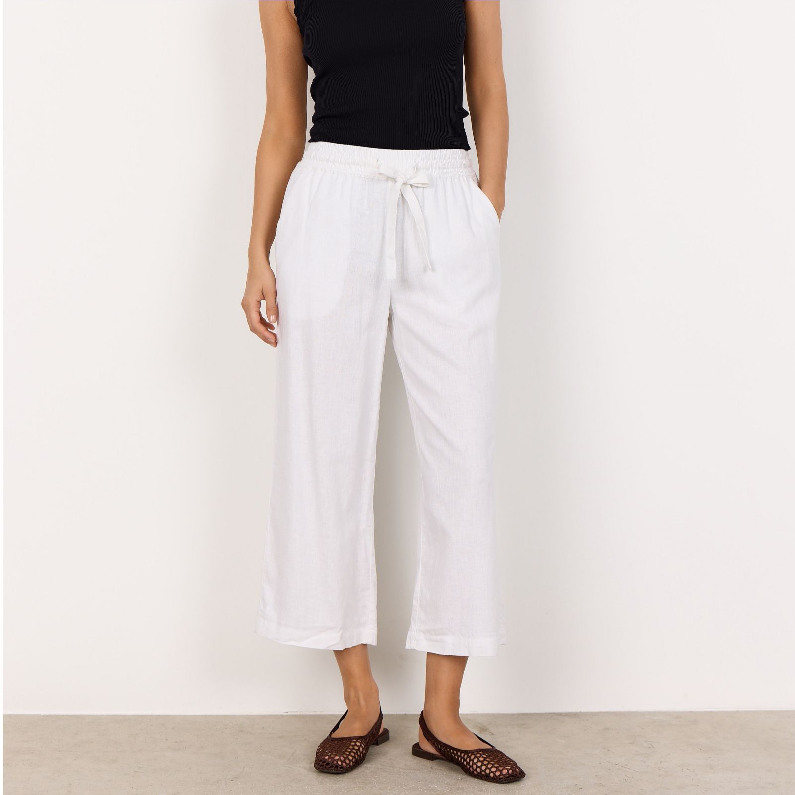 SOYACONCEPT Ina Linen Blend Elasticated Trouser
