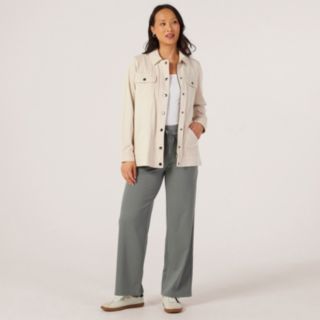 Denim & Co Comfy Knit Denim Utility Jacket
