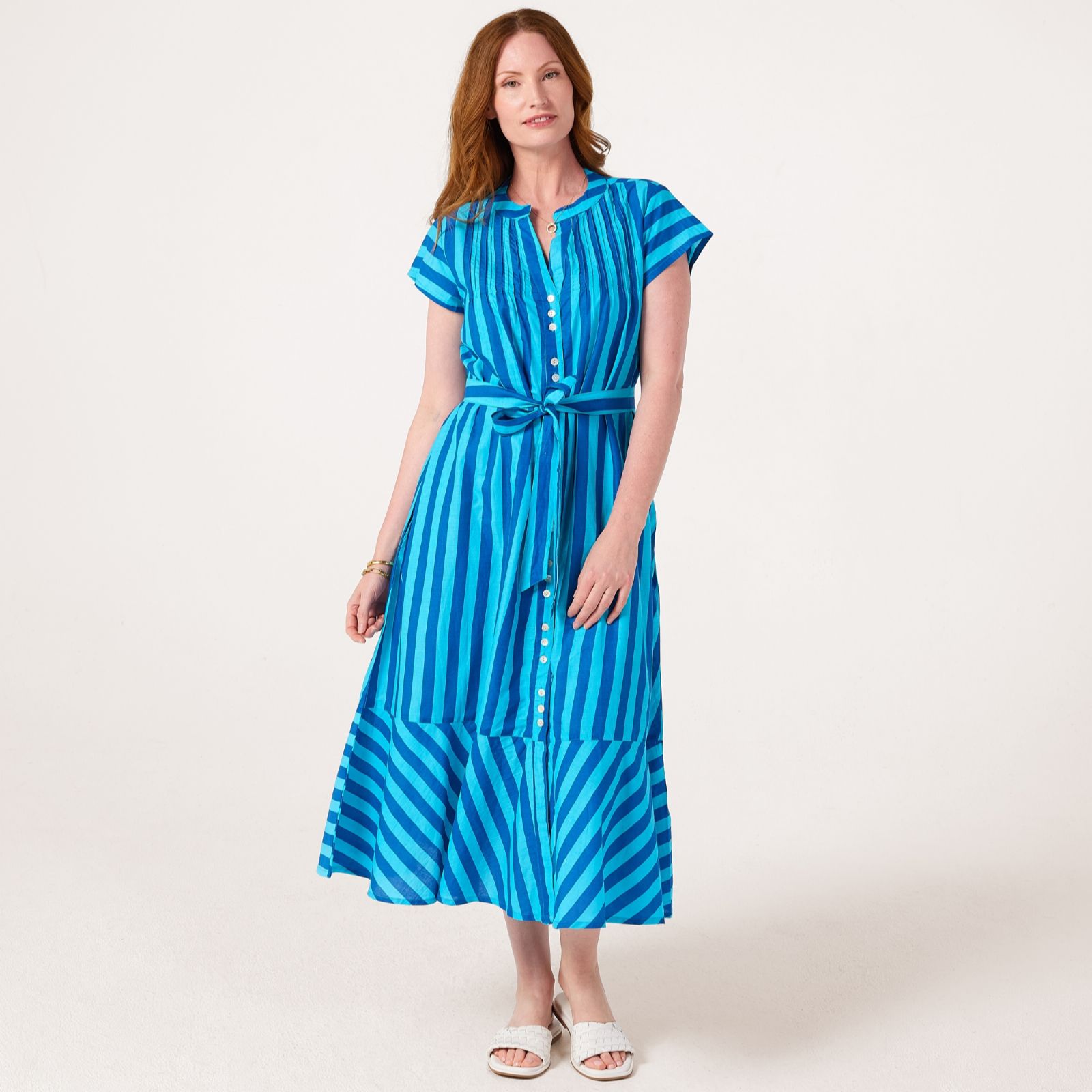 Handprint Dream Leslie Tie Waist Midaxi Dress