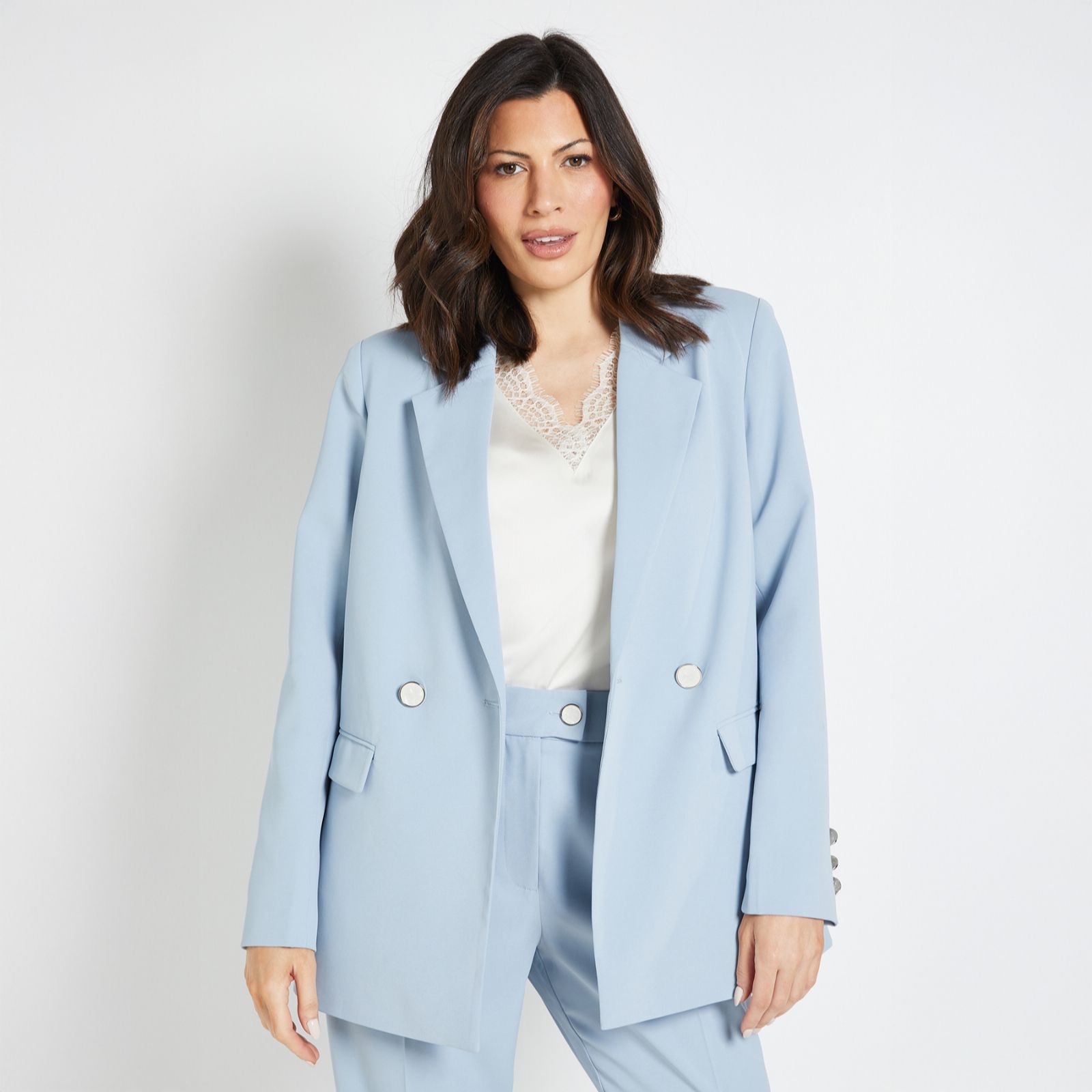 Wallis Double Breasted Blazer with Horn Buttons