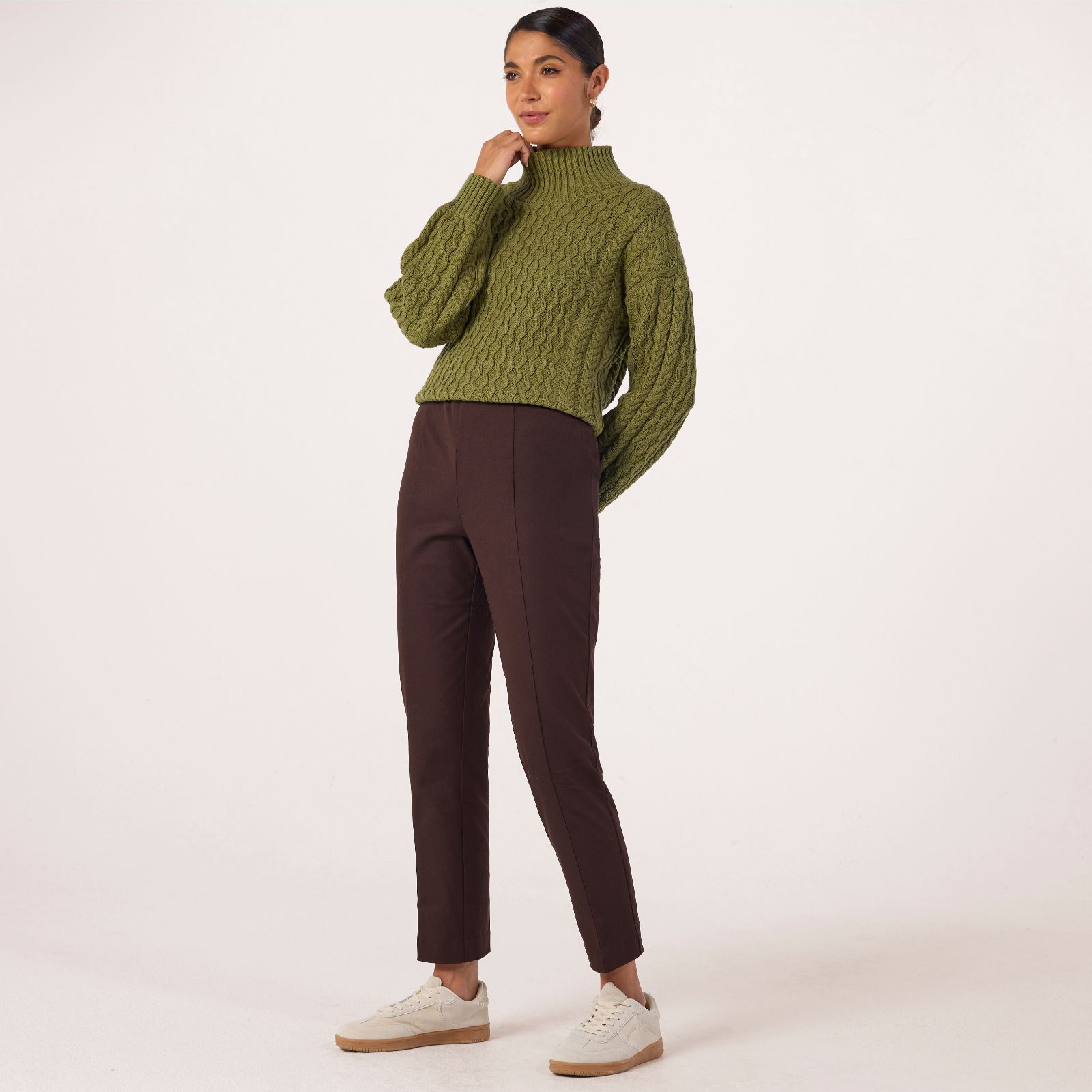 Ben de Lisi Slim Leg Cotton Trouser Petite