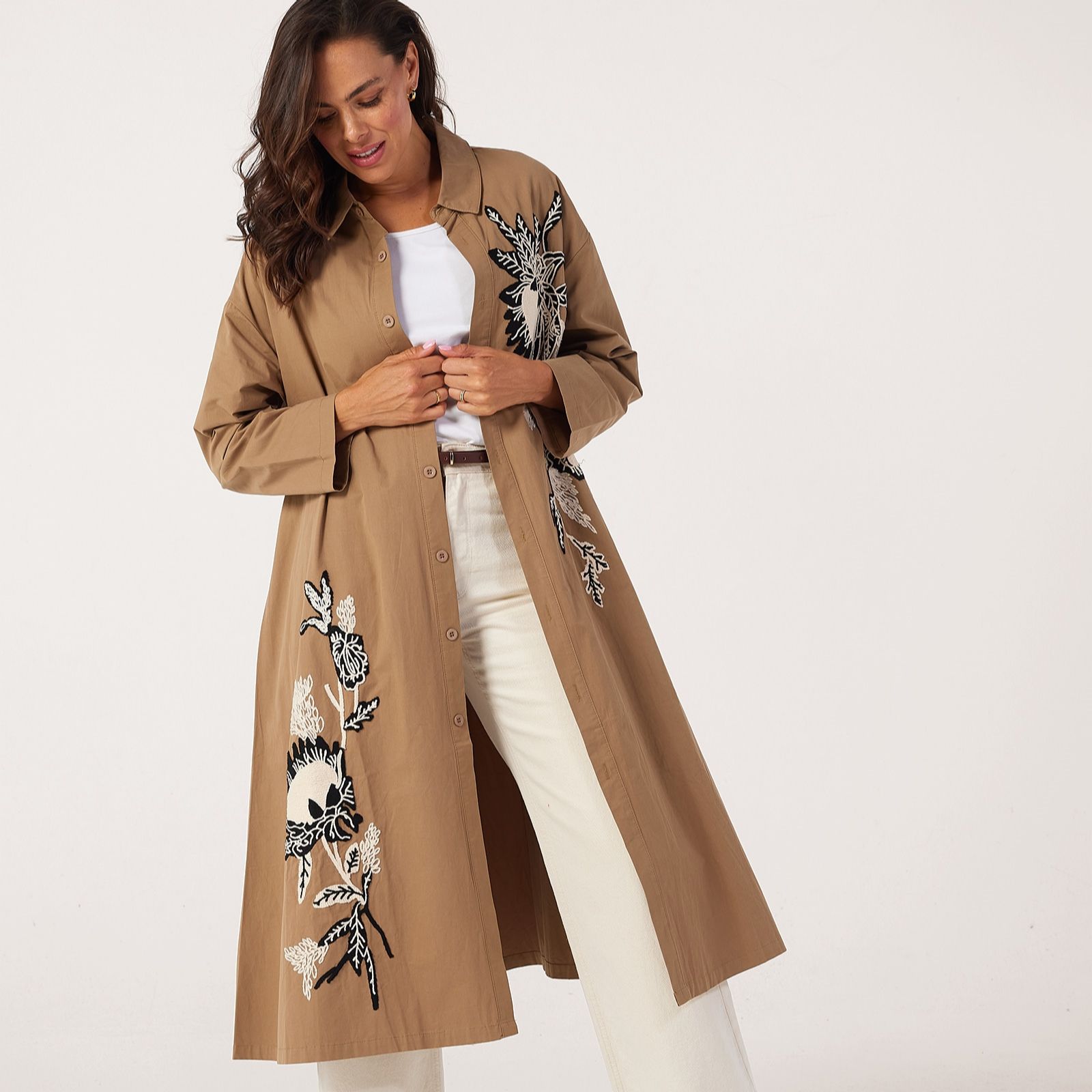 Helene Berman Embroidered Floral Dress