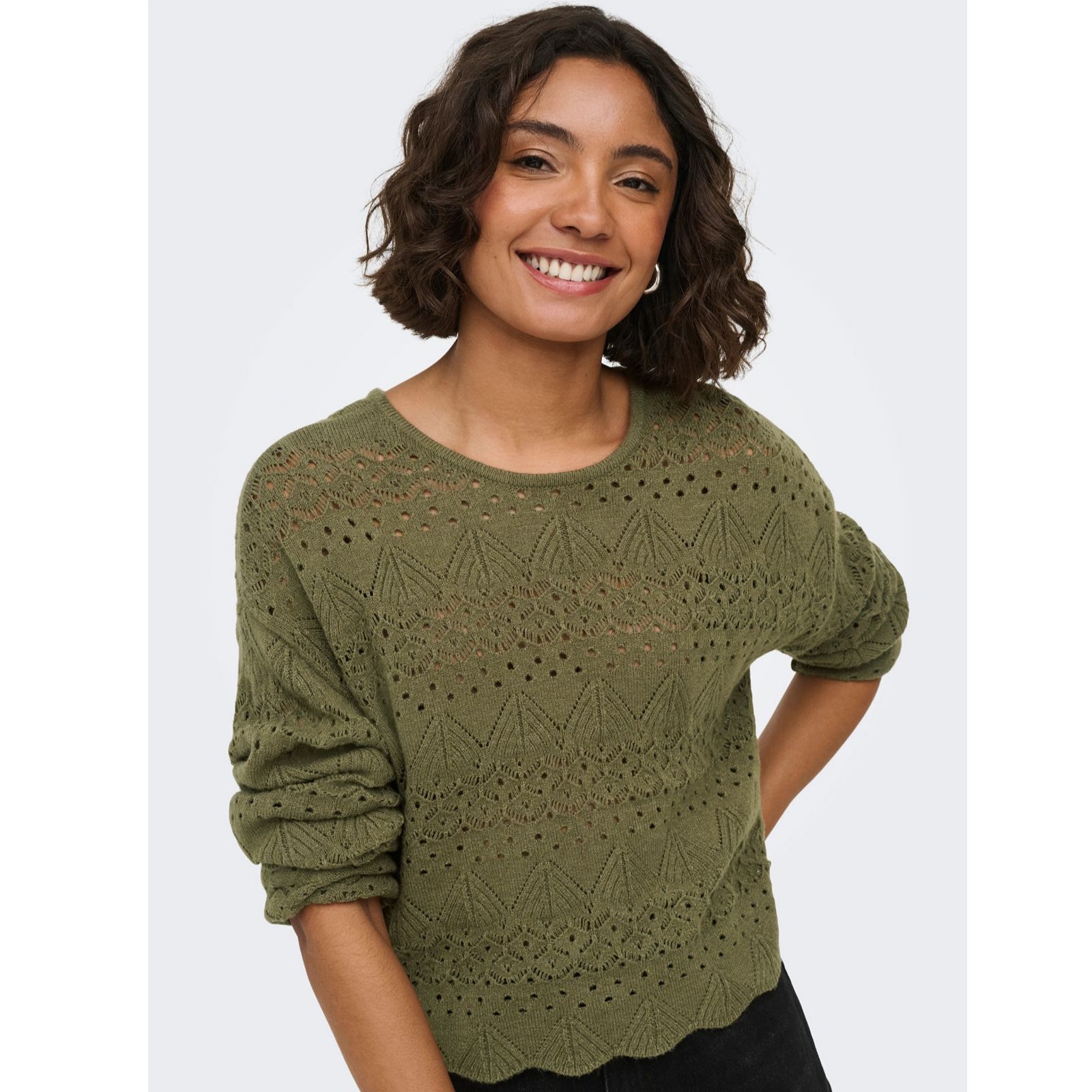 Only Katia Crotchet Knitted Jumper