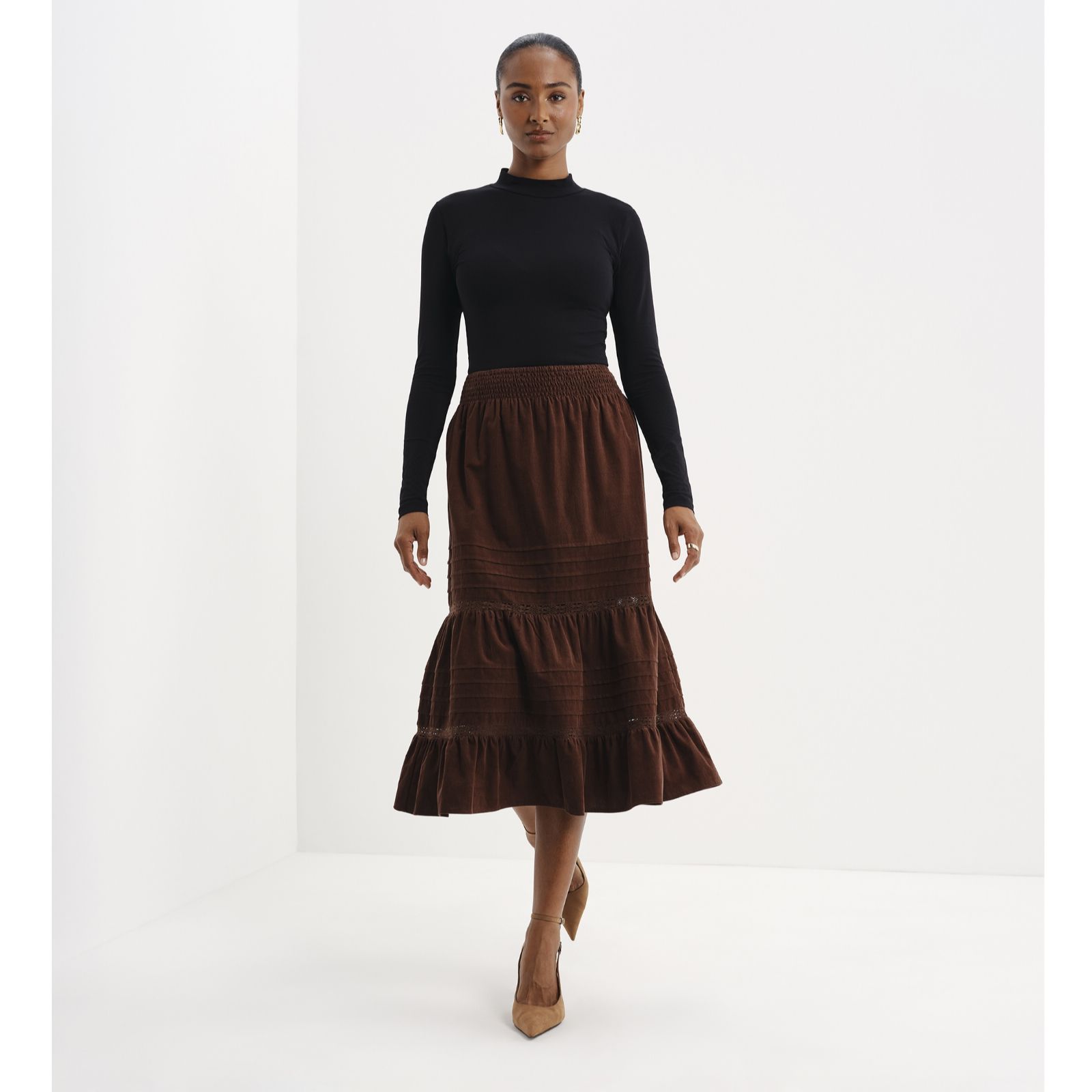 Finery London Marcela Cord Skirt