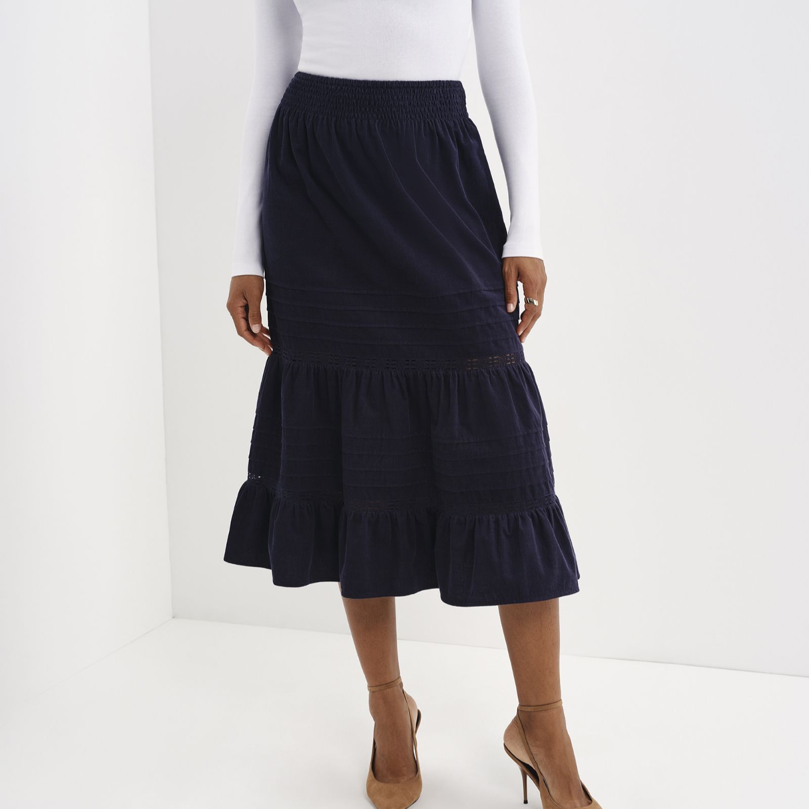 Finery London Marcela Cord Skirt