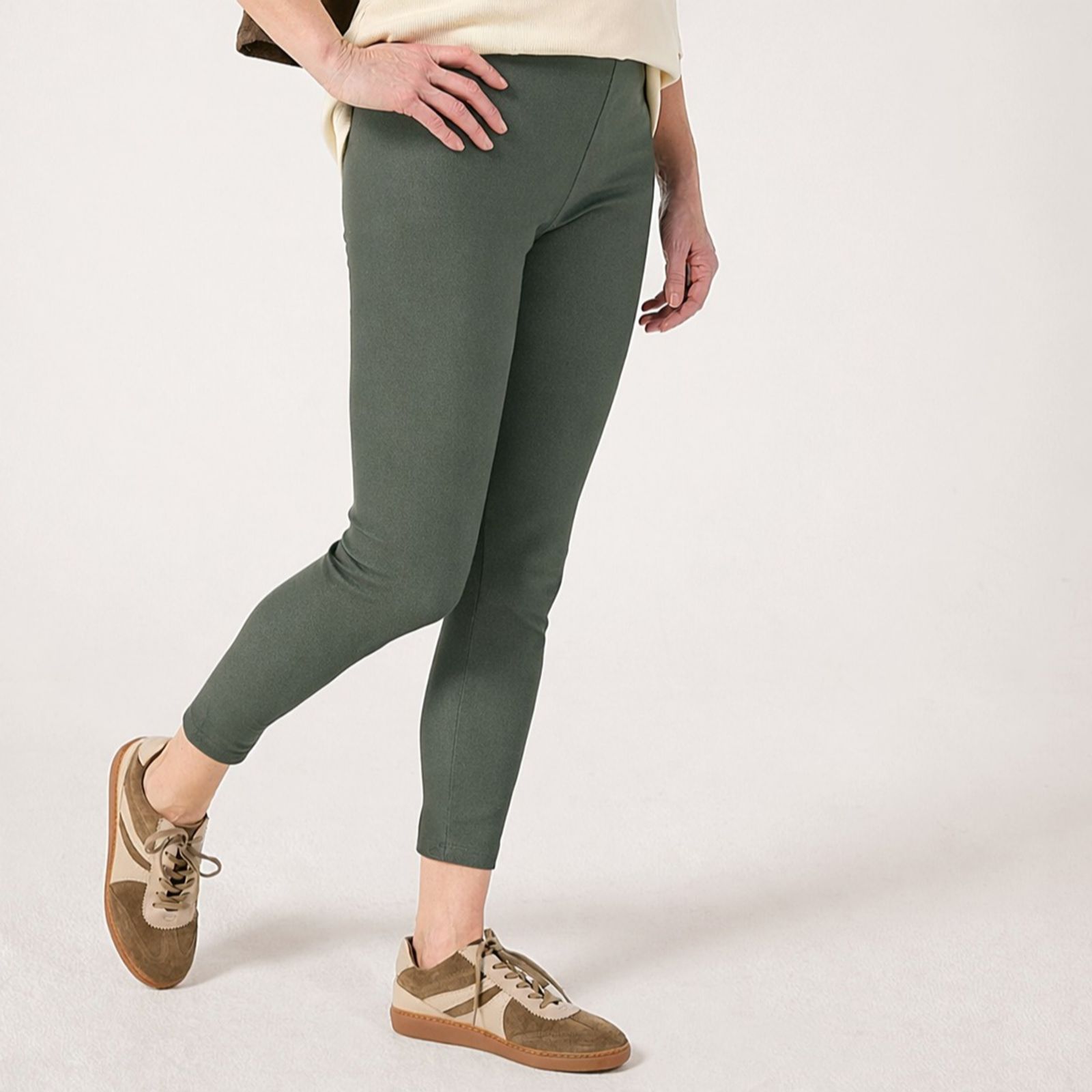 Kim & Co Deluxe Denim Wide Waistband Narrow Leg Standard Trousers